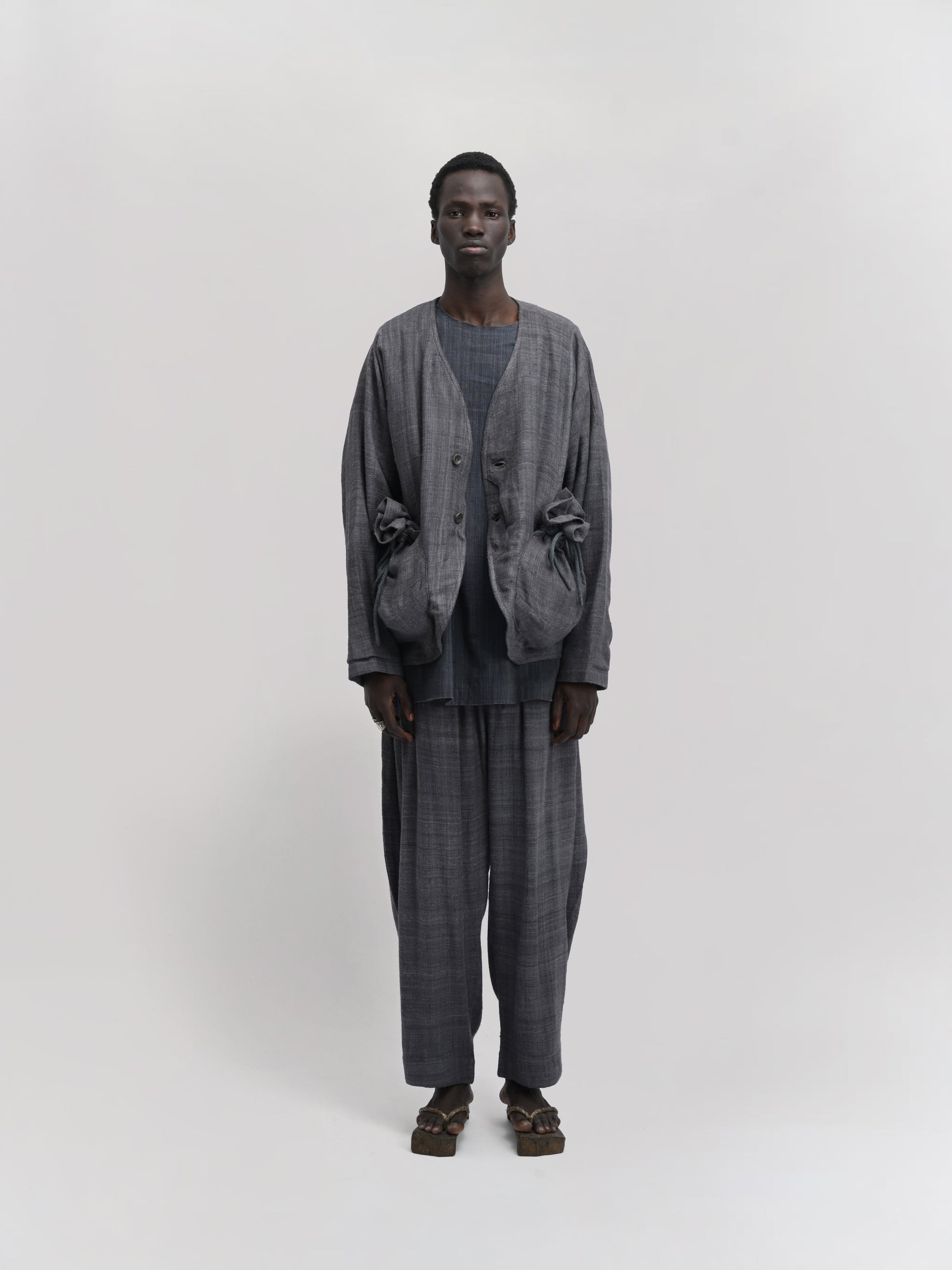 Beekeeper Jacket – Handwoven Eri Silk – Charcoal Grey
