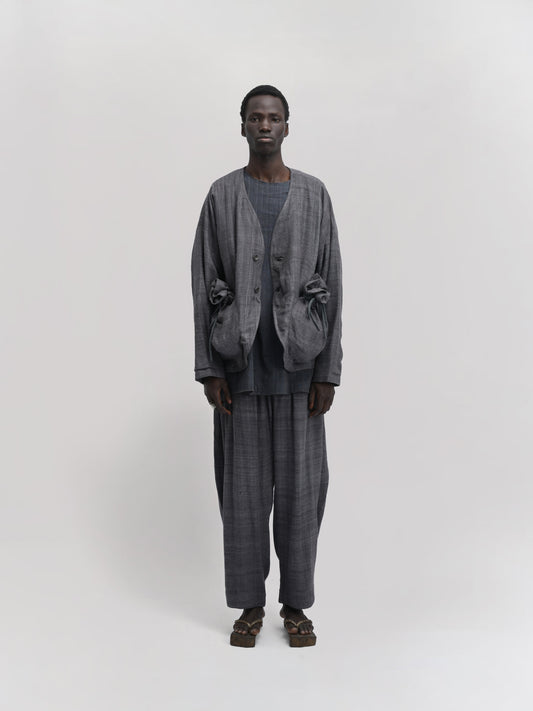 Beekeeper Jacket – Handwoven Eri Silk – Charcoal Grey