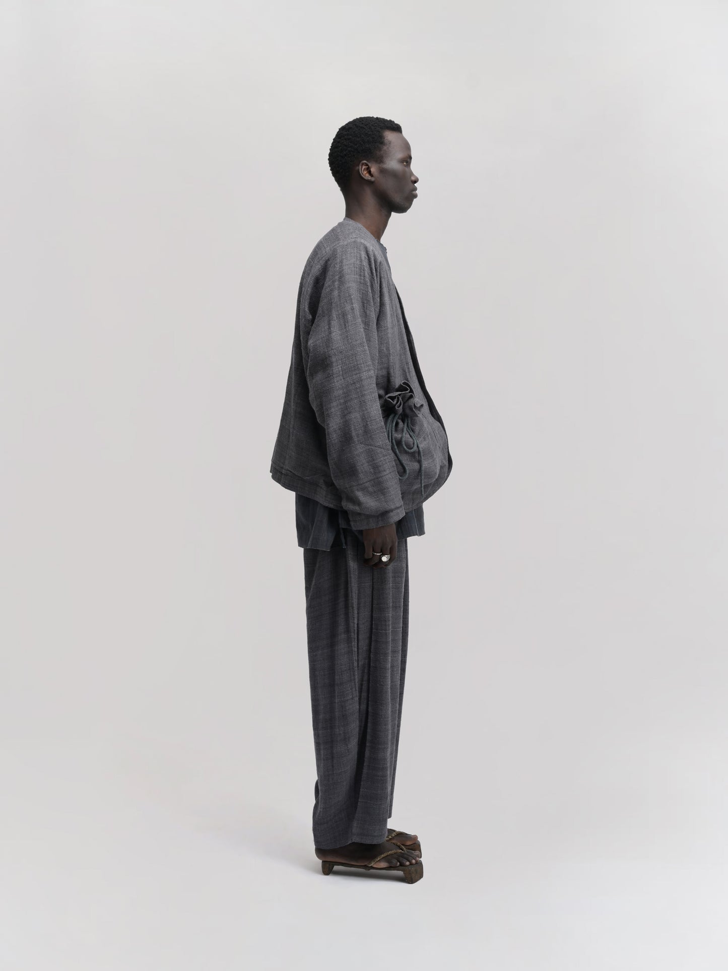 Beekeeper Jacket – Handwoven Eri Silk – Charcoal Grey