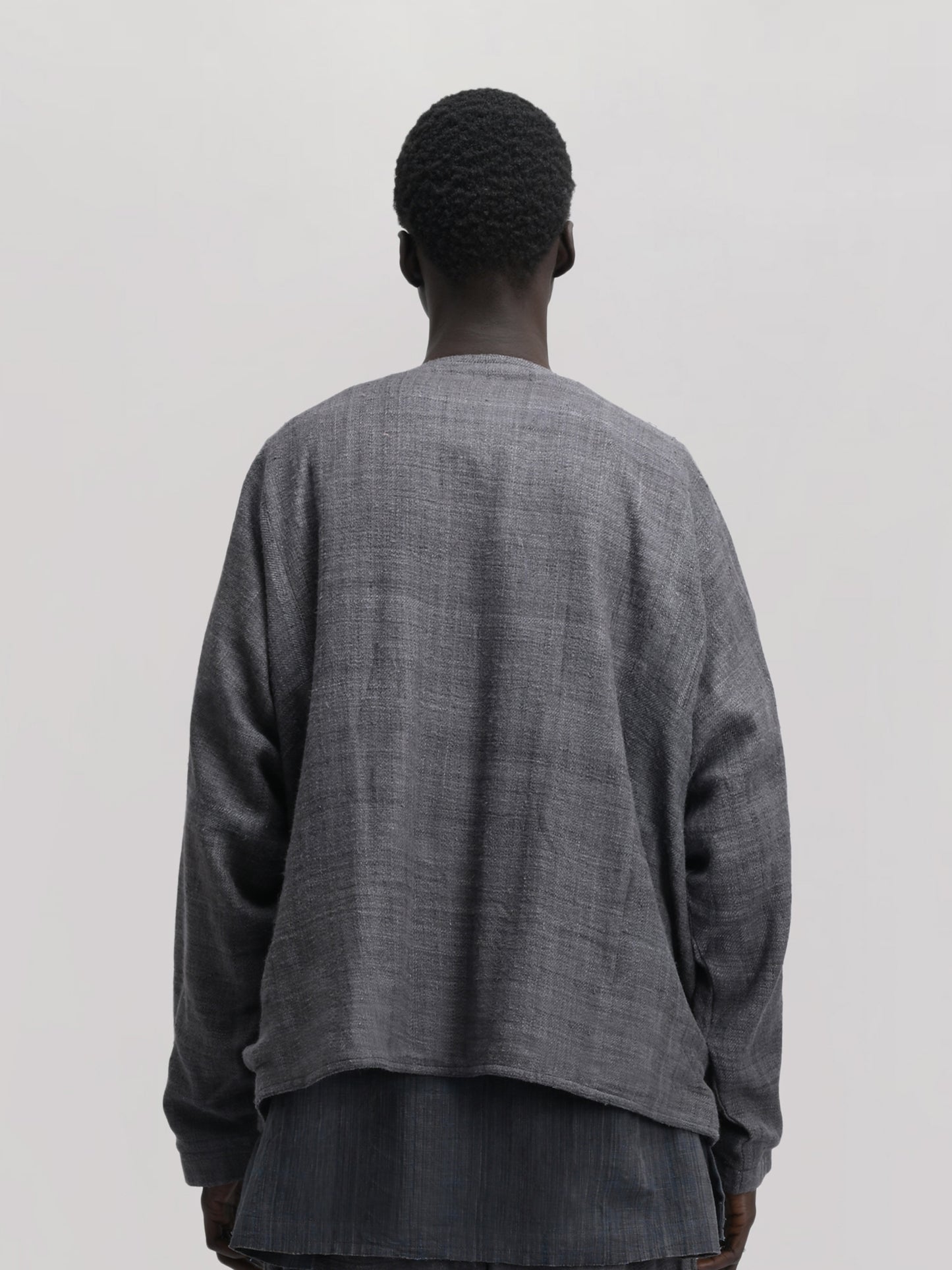 Beekeeper Jacket – Handwoven Eri Silk – Charcoal Grey