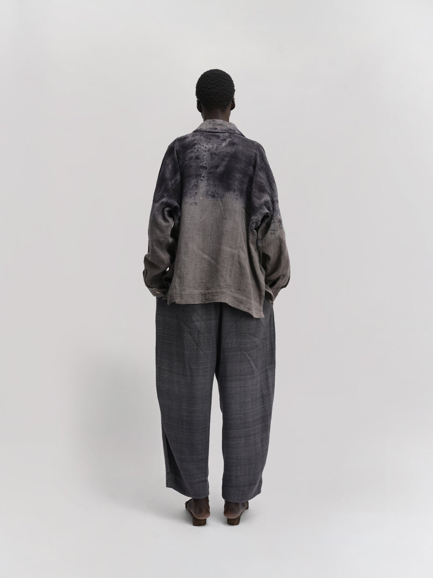 Farmer Jacket – Organic Kala Cotton – Dyed Black & Grey