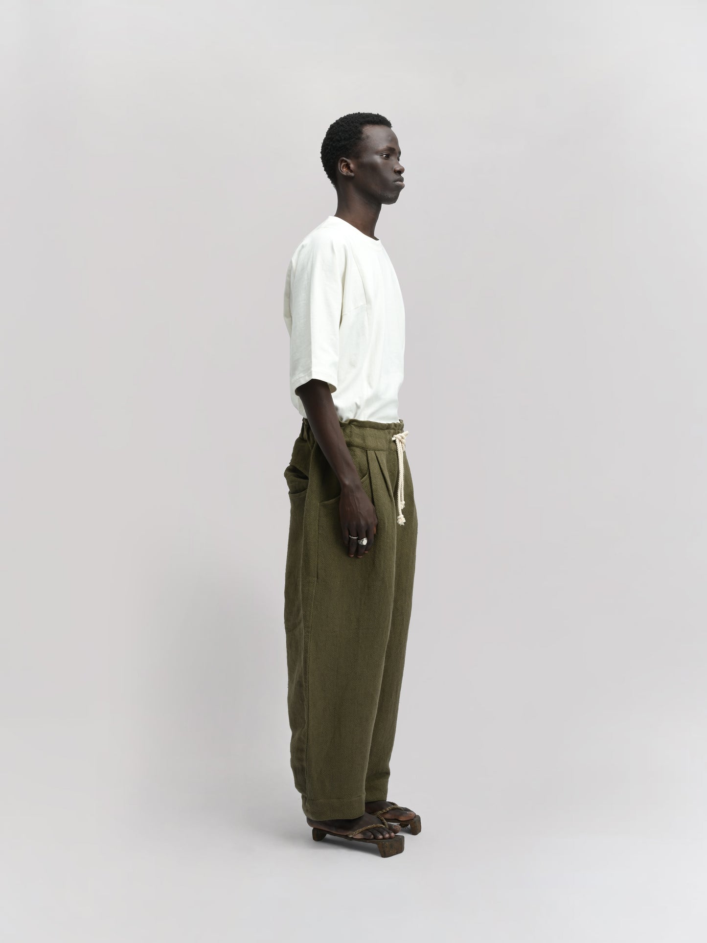 Sailor Pant – Handwoven Cotton – Dyed Green