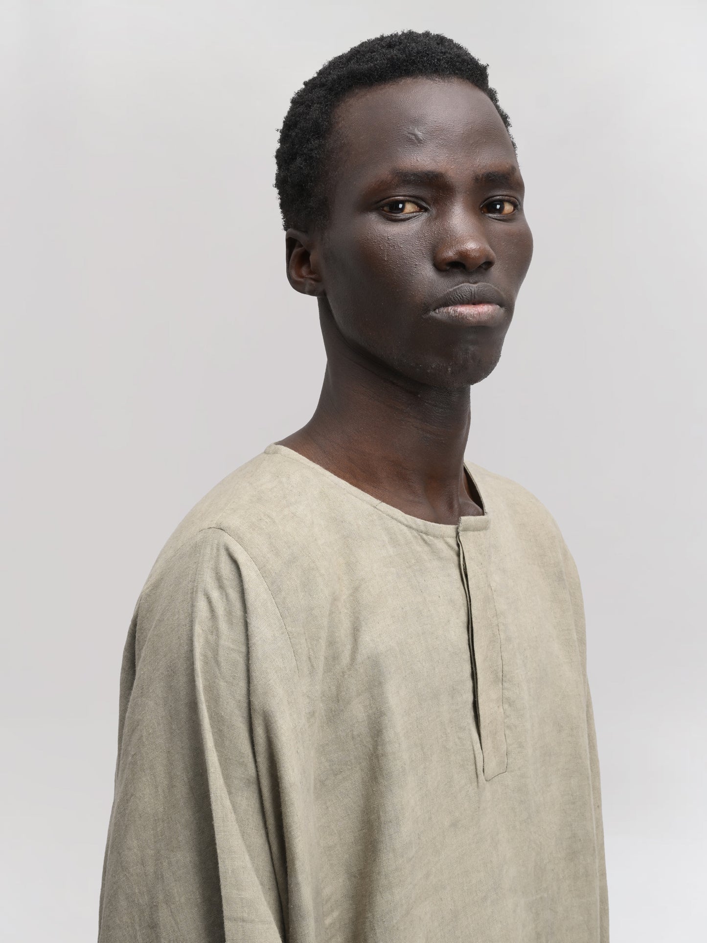 Fisherman Shirt – Linen Cotton Blend – Light Green