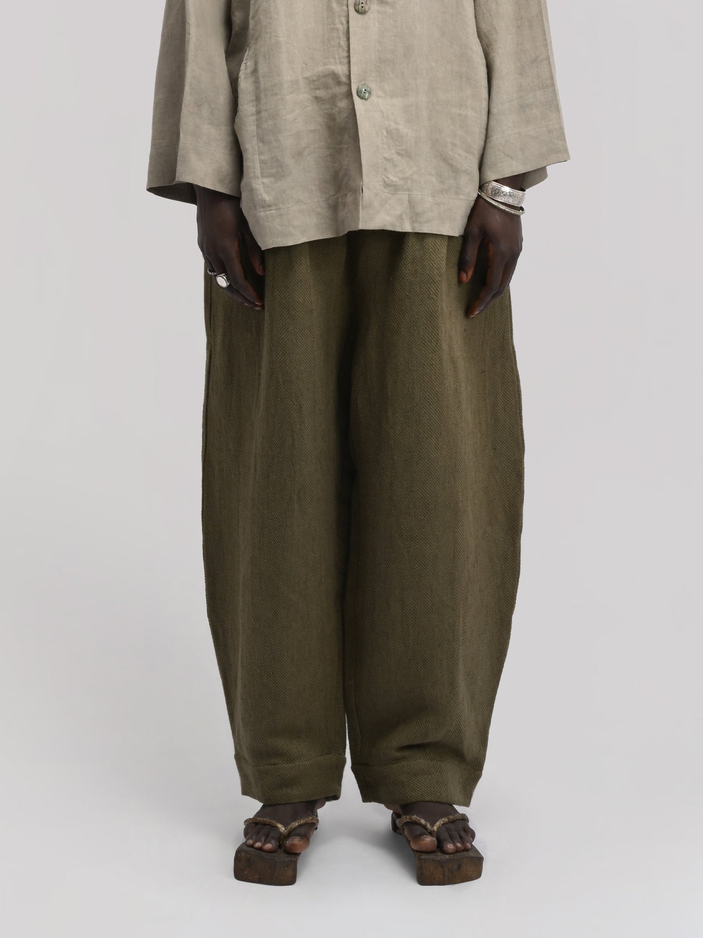 Sailor Pant – Handwoven Cotton – Dyed Green