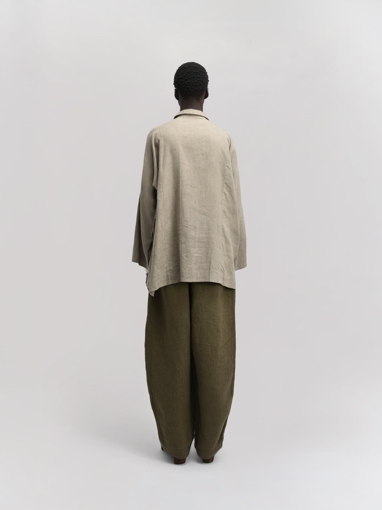 Farmer Shirt – Linen Cotton Blend – Light Green