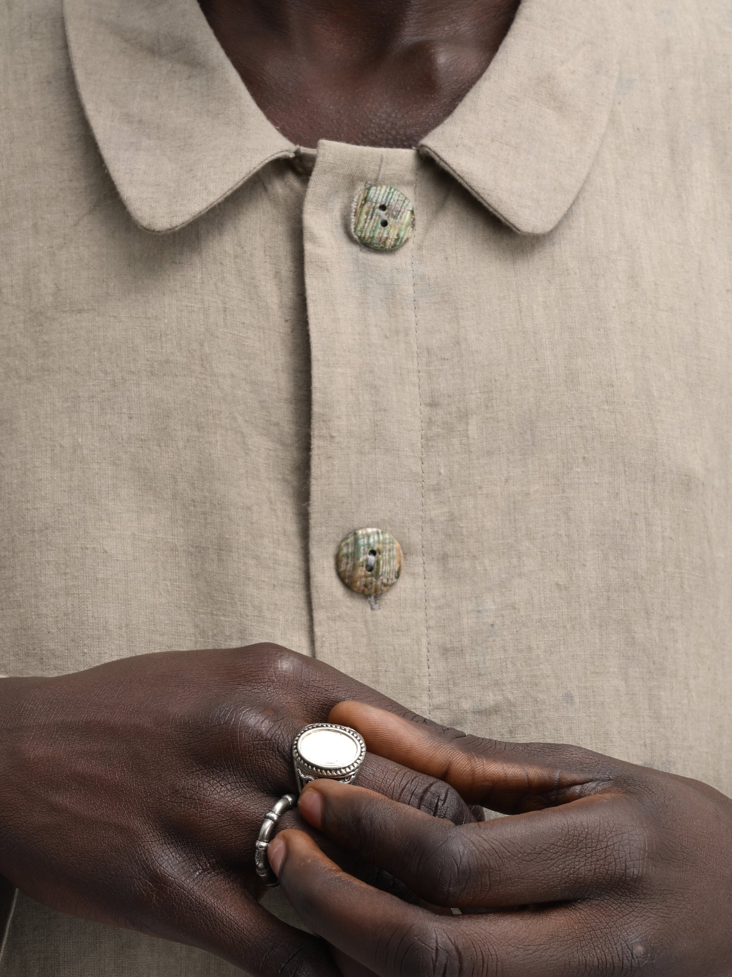 Farmer Shirt – Linen Cotton Blend – Light Green