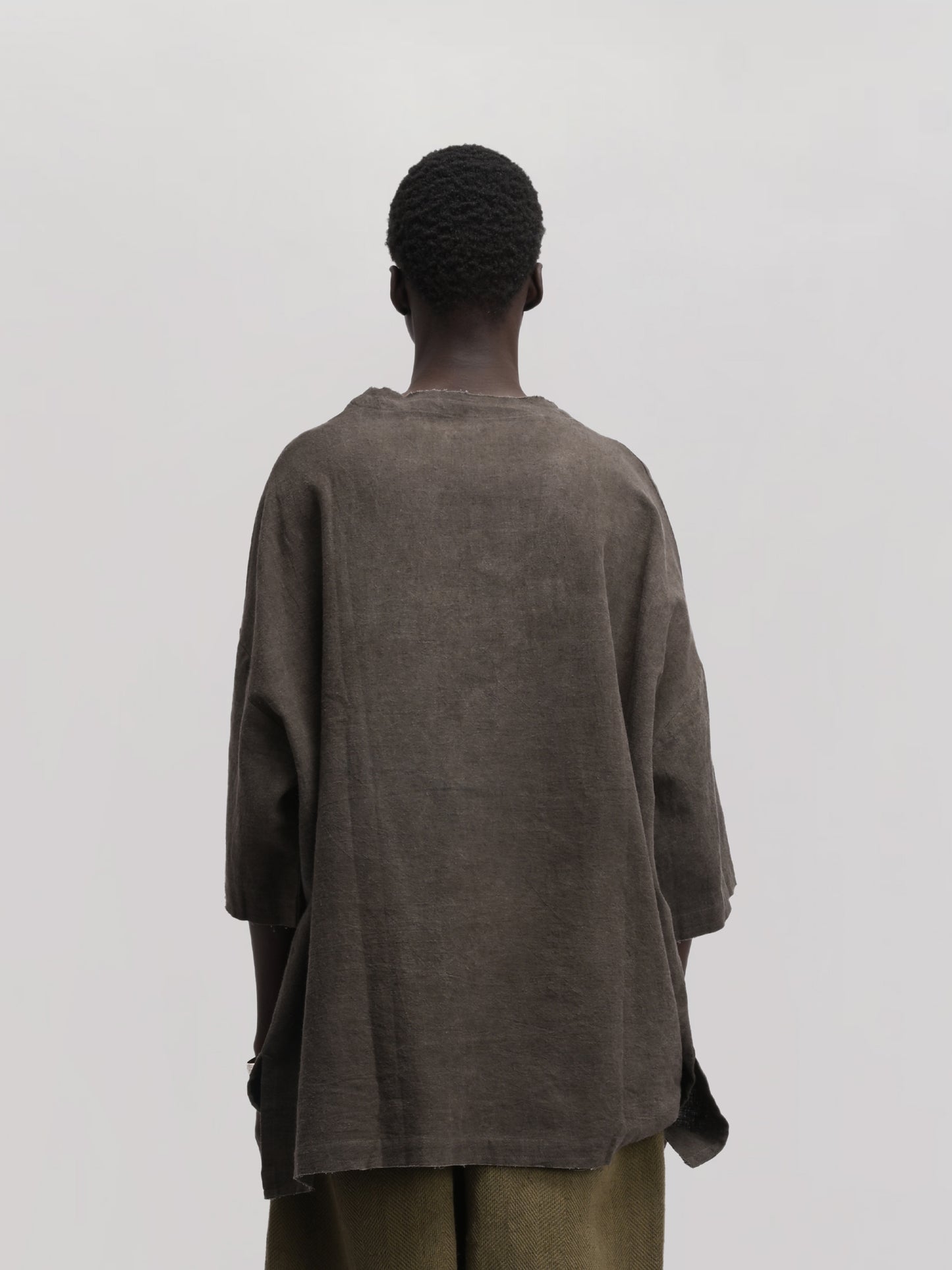 Beekeeper Shirt – Handwoven Cotton – Dyed Grey