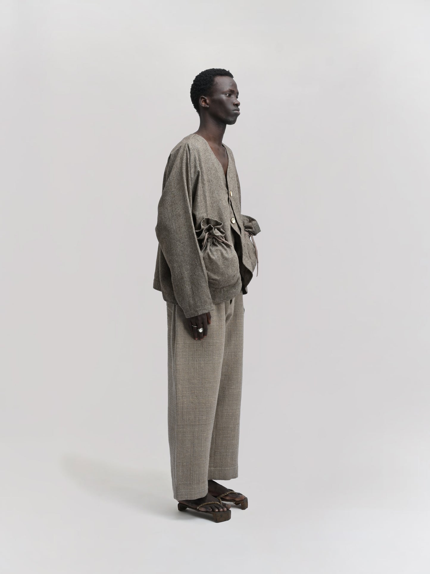 Beekeeper Jacket – Antique Herringbone – Taupe Brown
