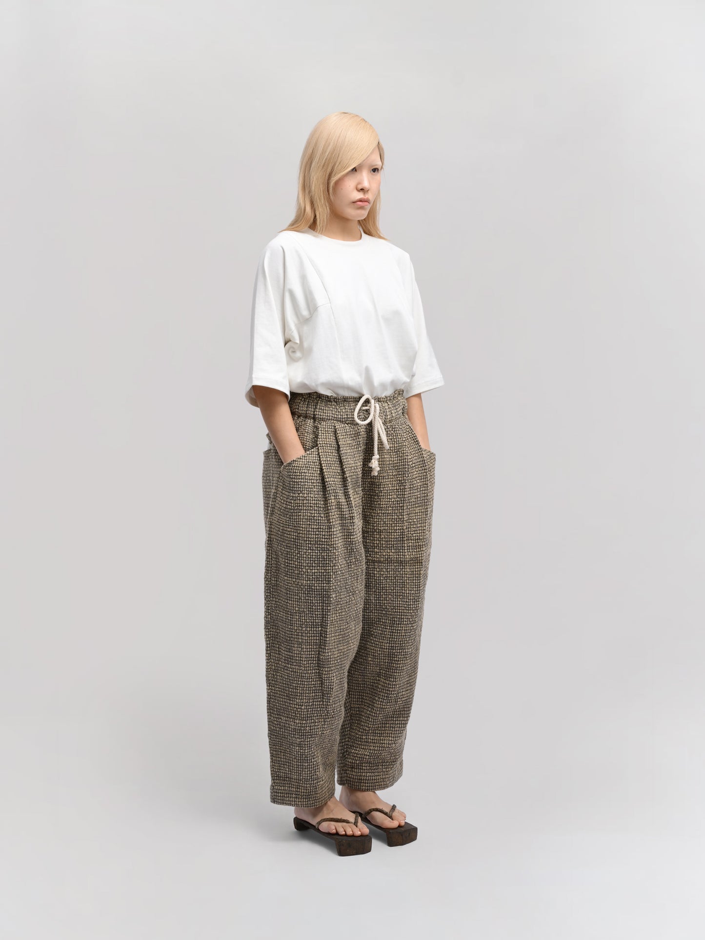 Sailor Pant – Handwoven Wool Tweed – Taupe Brown
