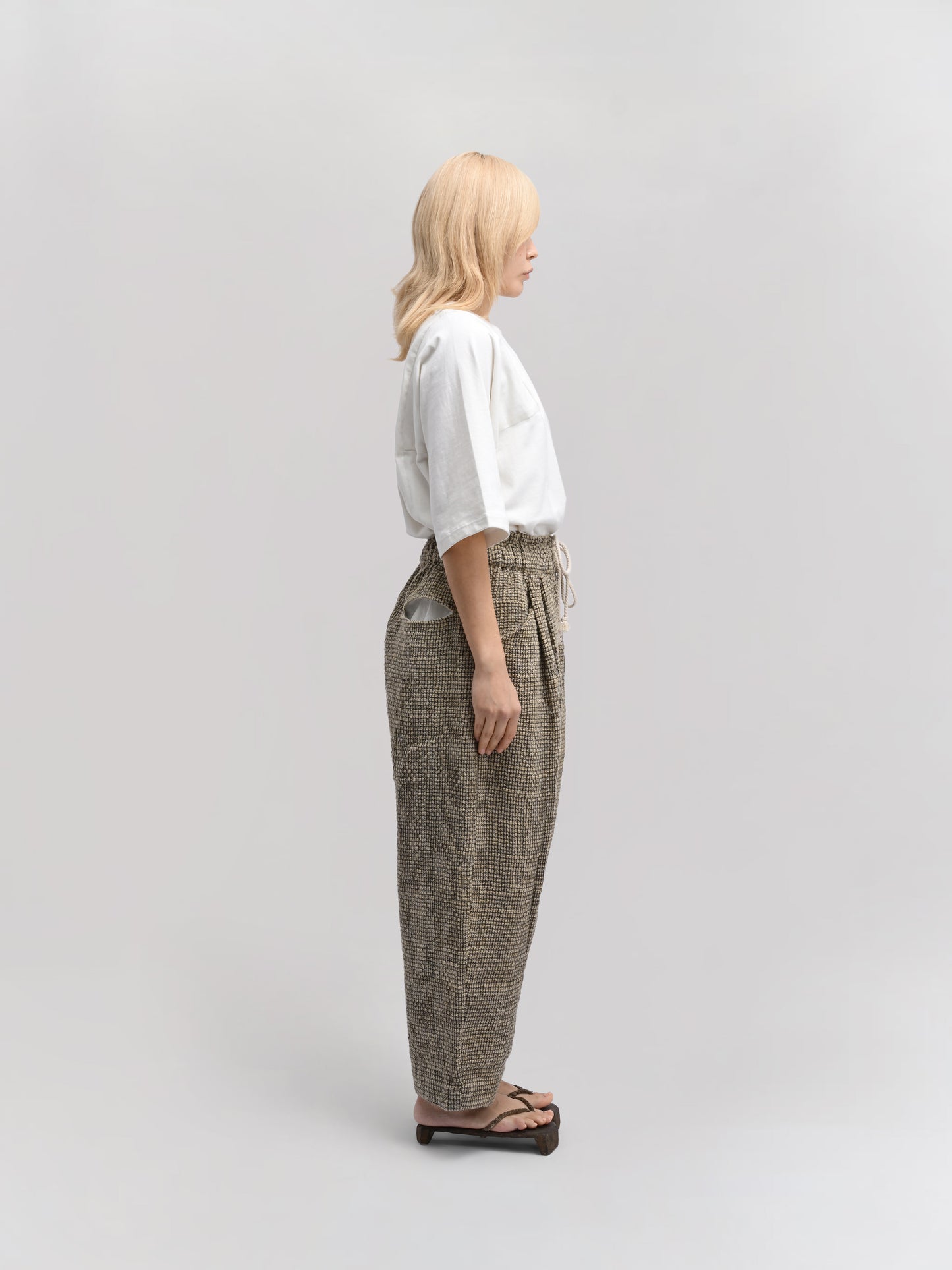 Sailor Pant – Handwoven Wool Tweed – Taupe Brown