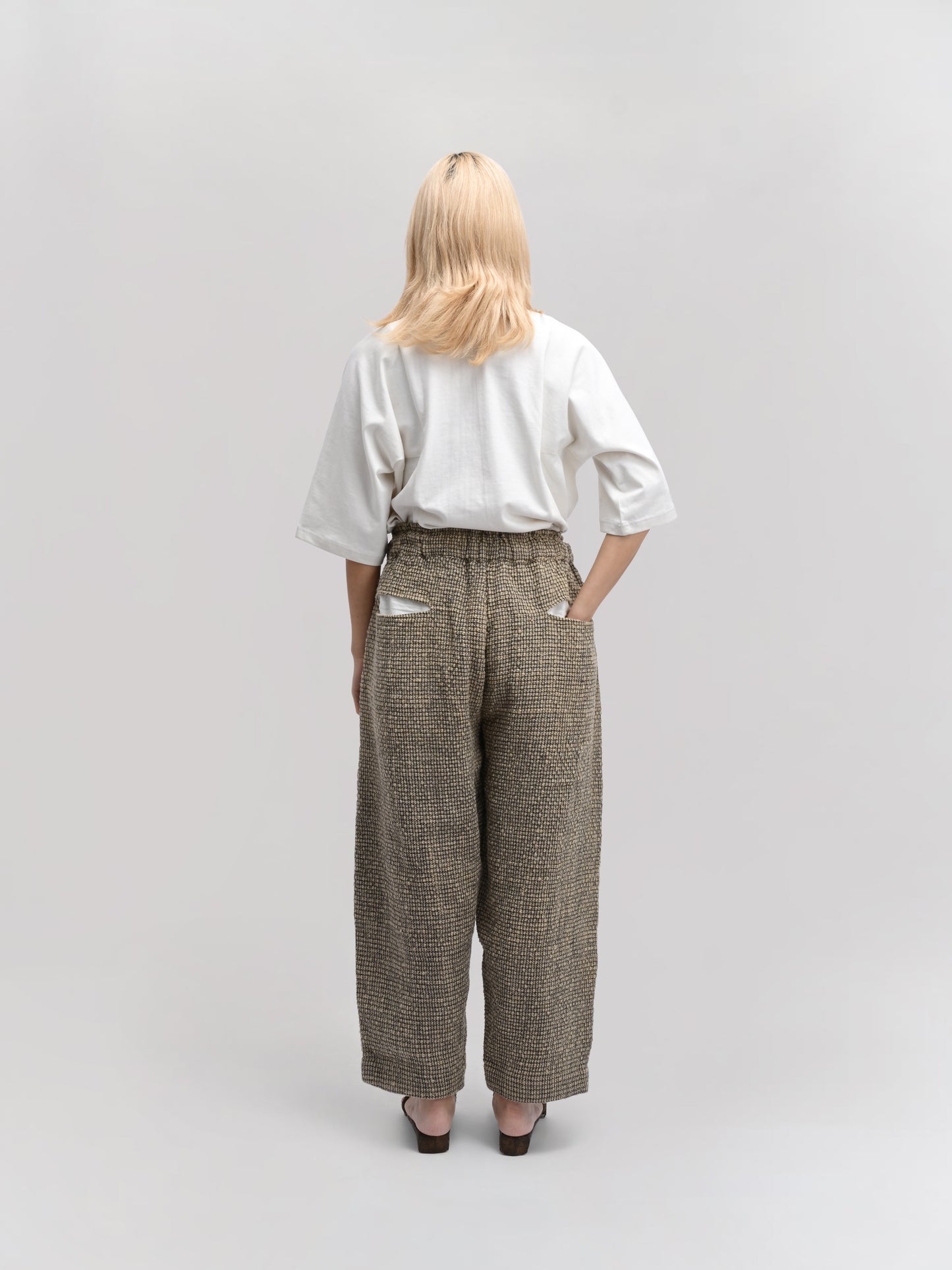Sailor Pant – Handwoven Wool Tweed – Taupe Brown