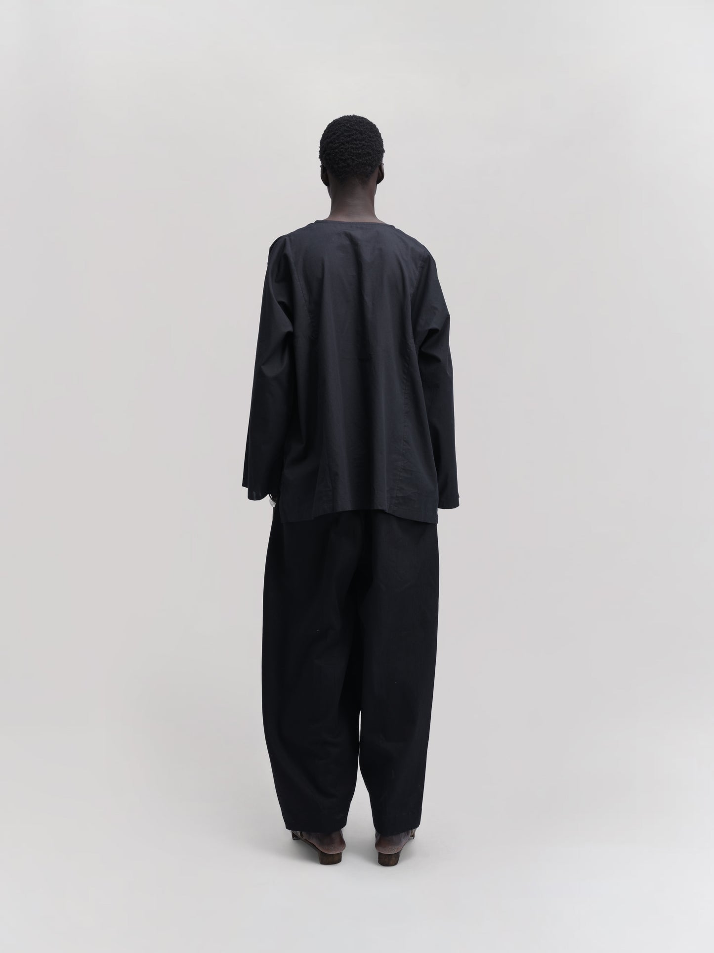 Fisherman Shirt – Organic Cotton Poplin – Black