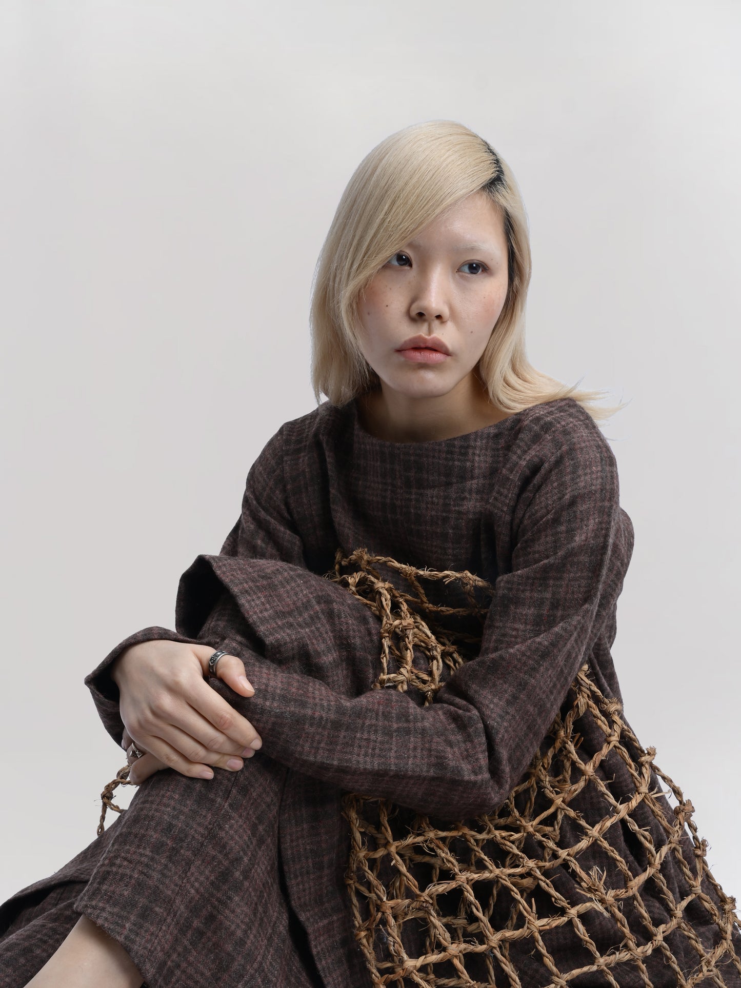 Sailor Dress – Handwoven Sheep Wool – Brown