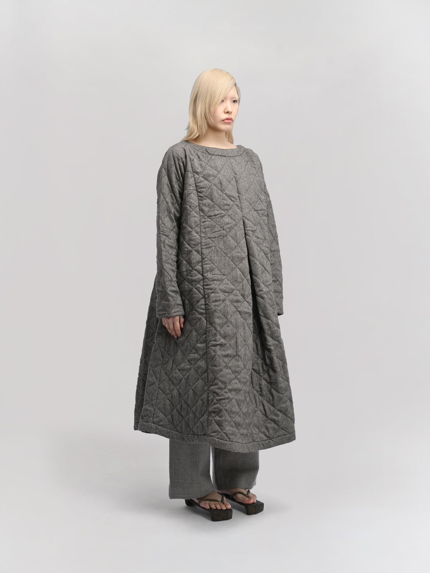 Sailor Dress – Antique Japanese Wool – Warm Gray
