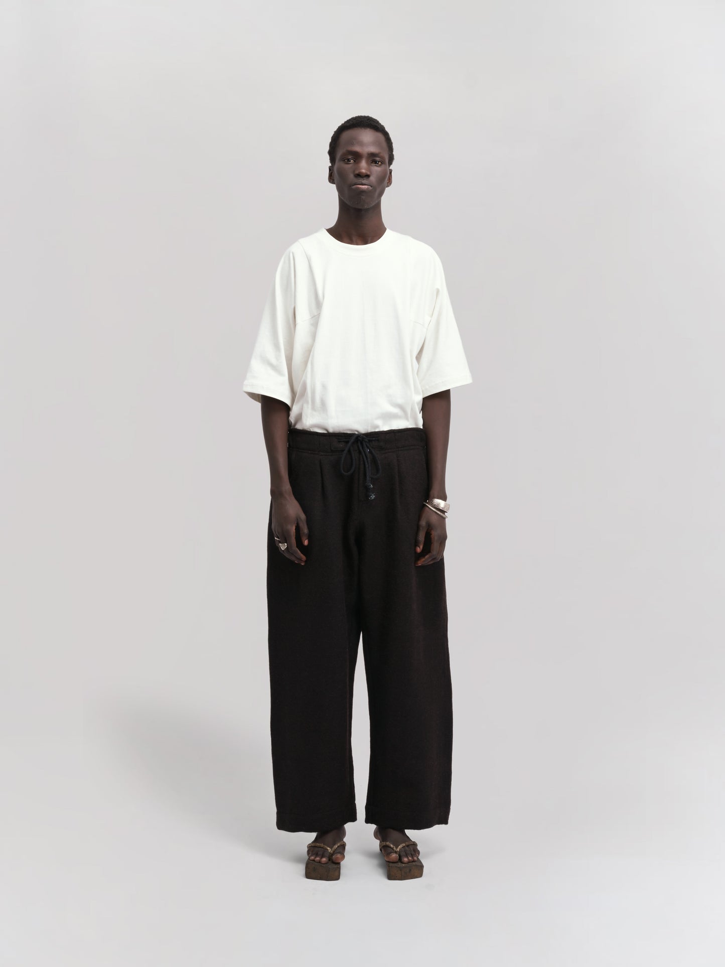 Farmer Pant – Handwoven Yak & Sheep Wool – Deep Black
