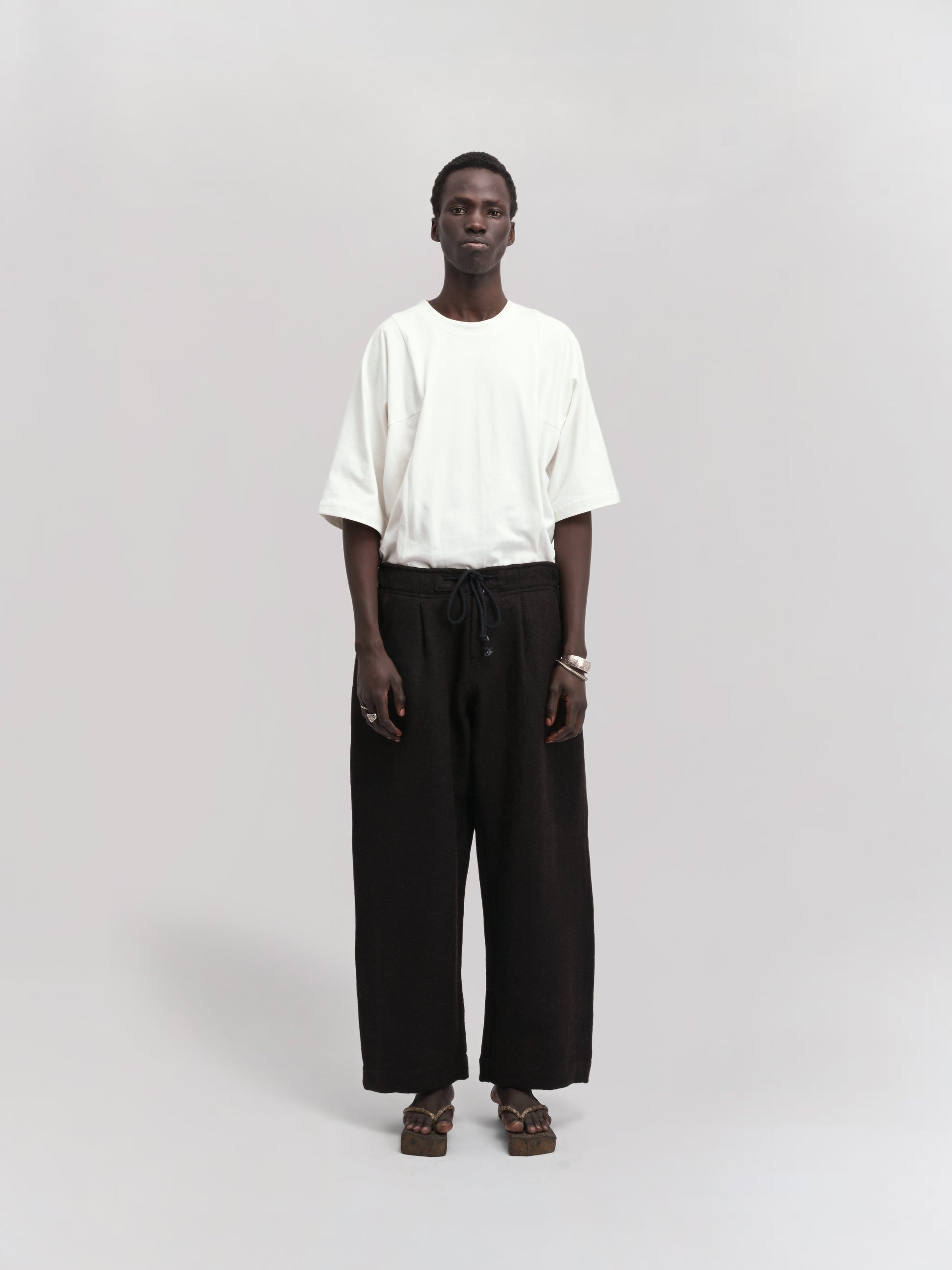 Farmer Pant – Handwoven Yak & Sheep Wool – Deep Black