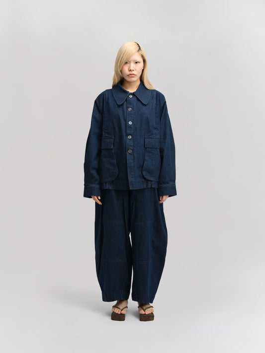 Farmer Jacket – Stonewashed Kojima Denim – Blue