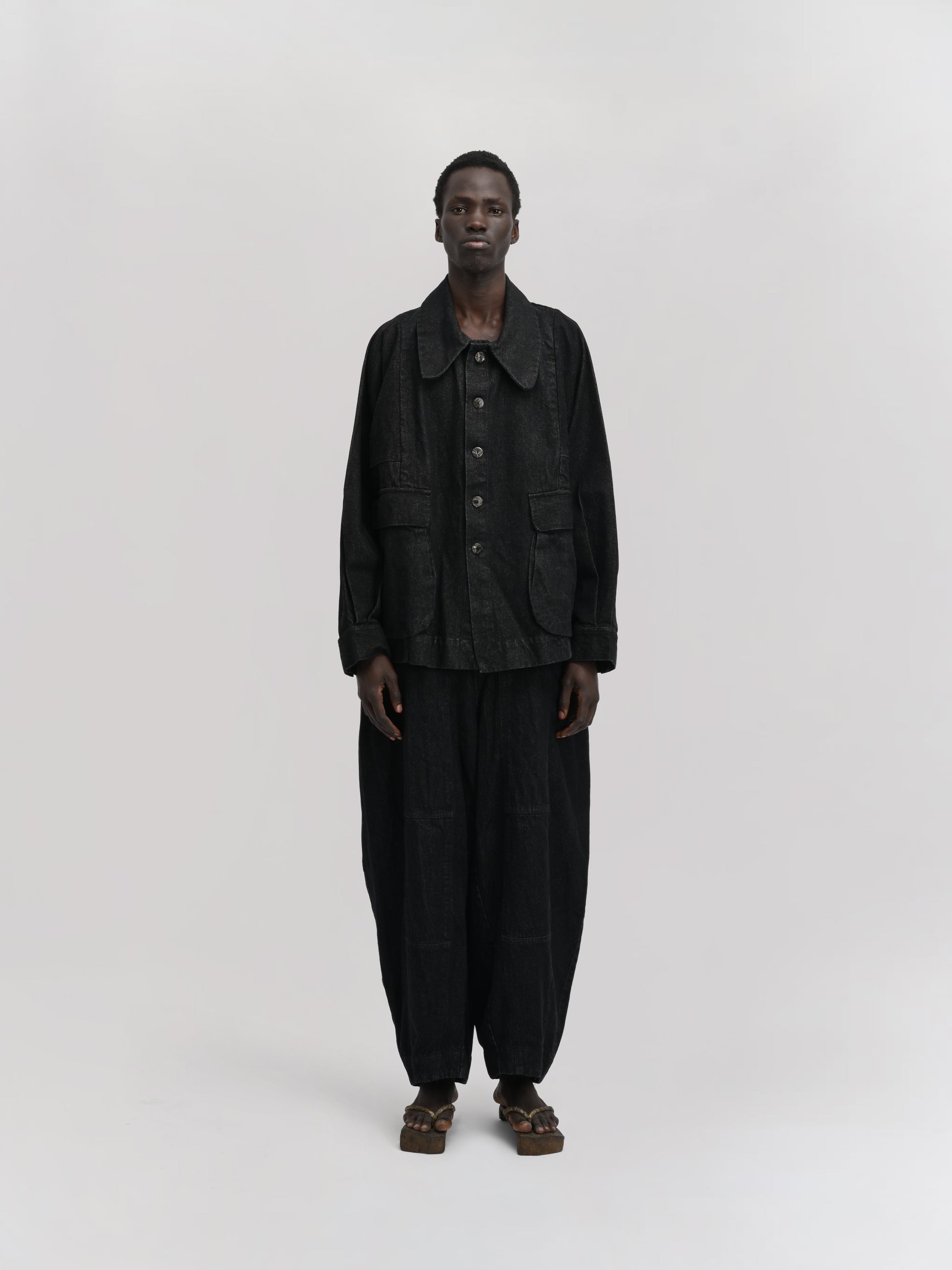 Farmer Jacket – Stonewashed Kojima Denim – Black