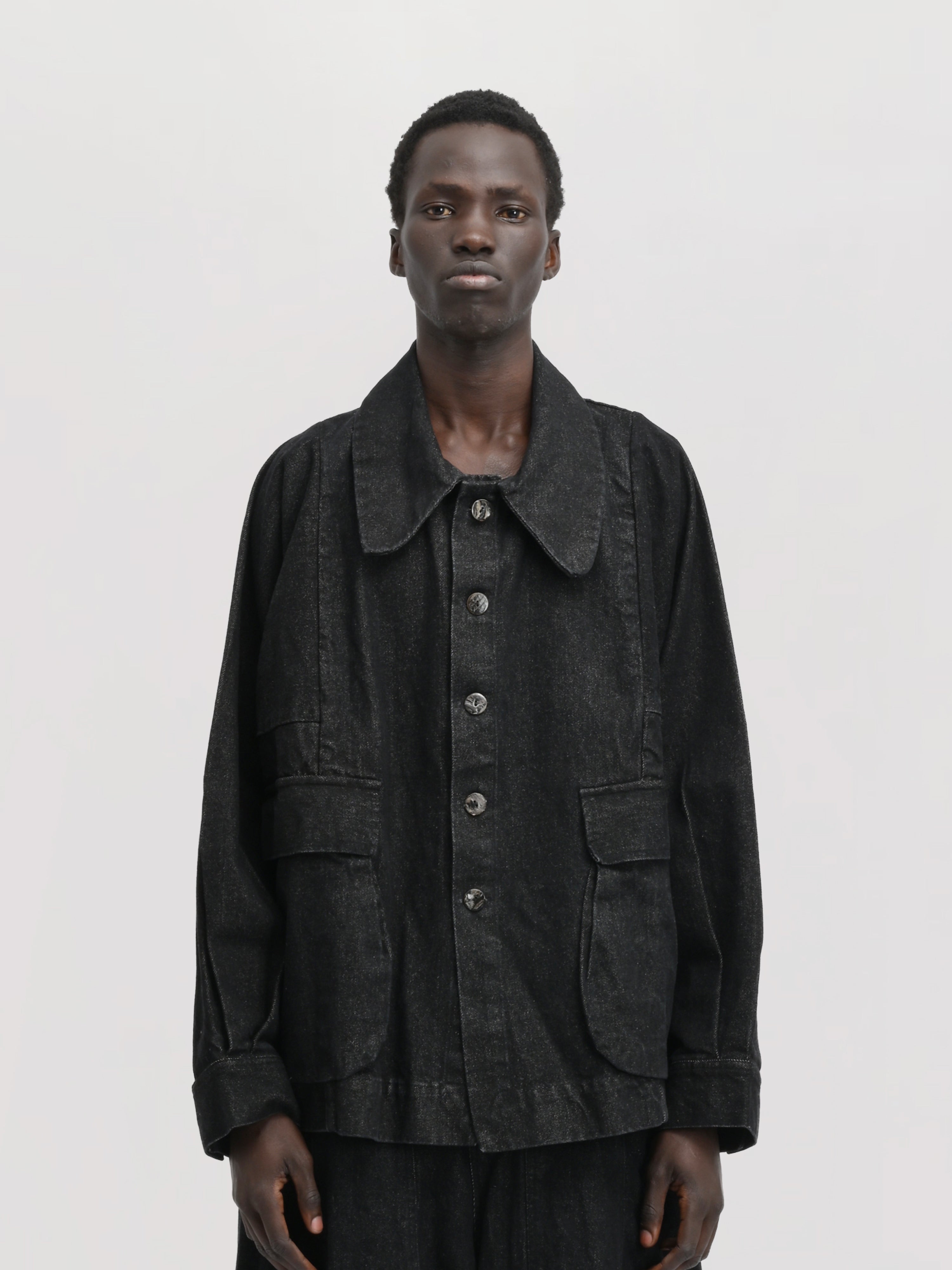 Farmer Jacket – Stonewashed Kojima Denim – Black – Gathering