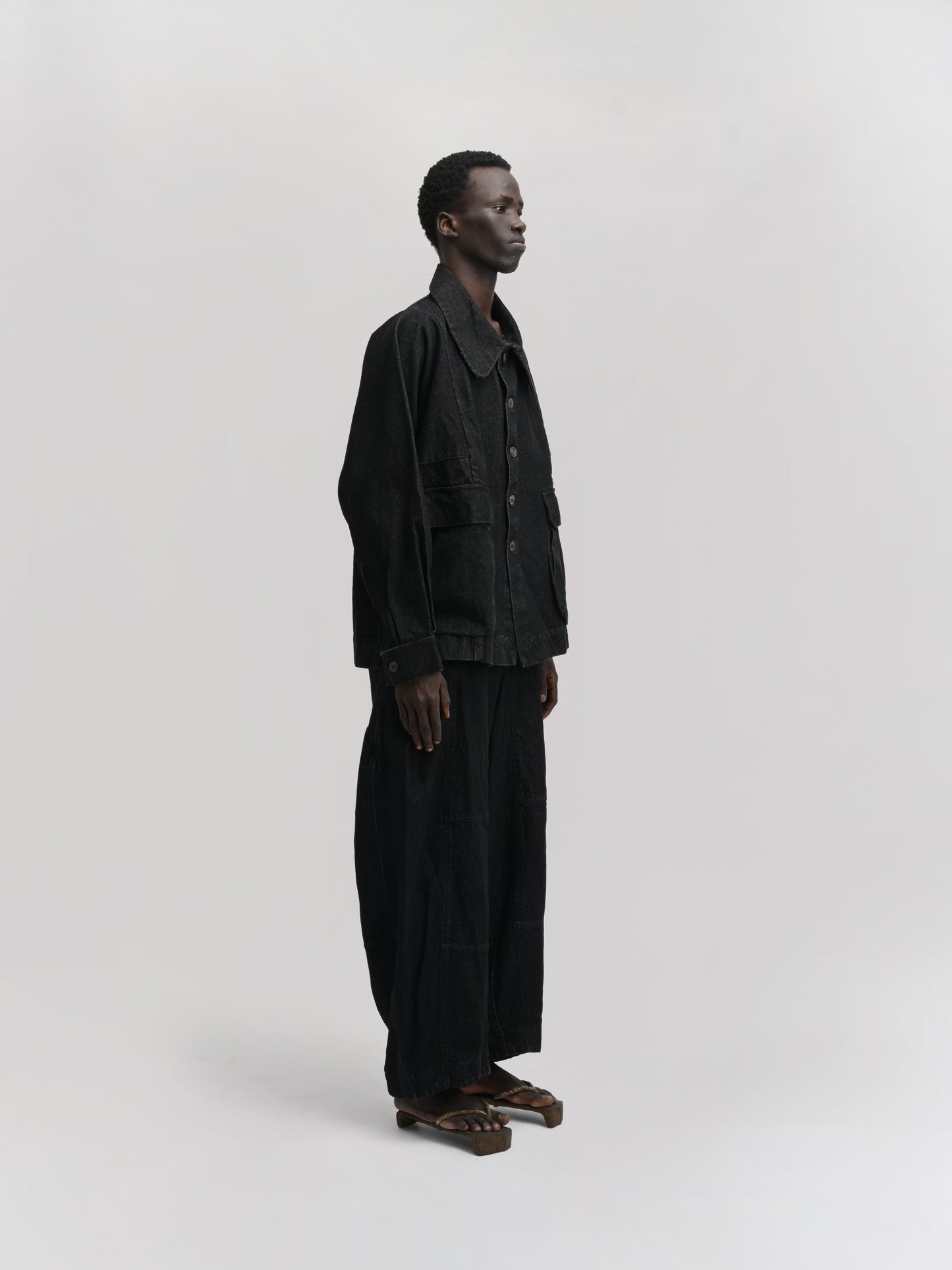Farmer Jacket – Stonewashed Kojima Denim – Black