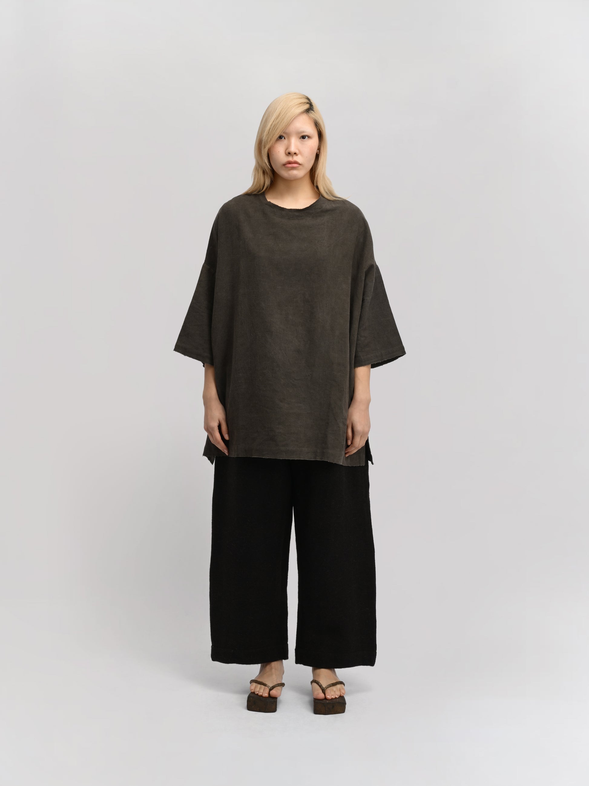 Beekeeper Shirt – Handwoven Cotton – Dyed Grey