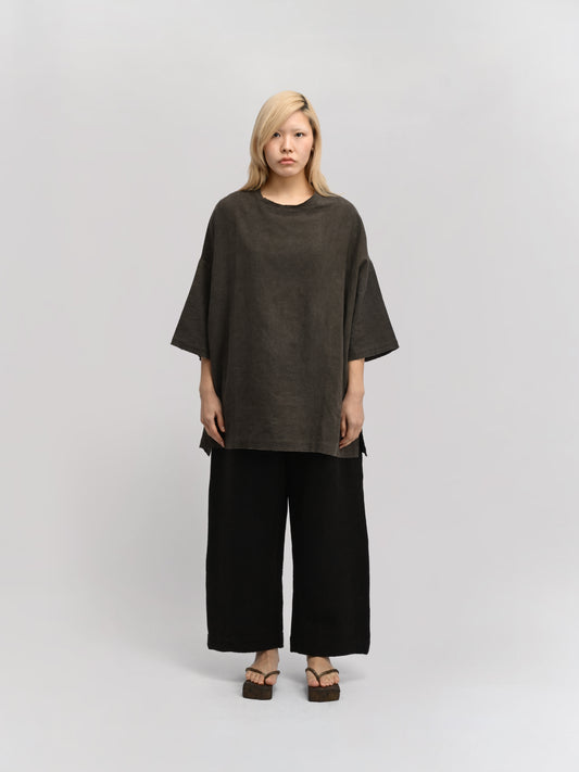 Beekeeper Shirt – Handwoven Cotton – Dyed Grey