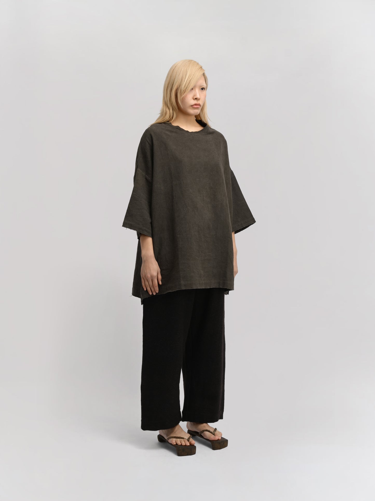 Beekeeper Shirt – Handwoven Cotton – Dyed Grey