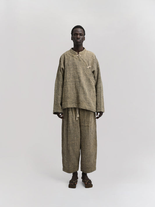 Shepherd Jacket – Handwoven Tweed Wool – Light Beige