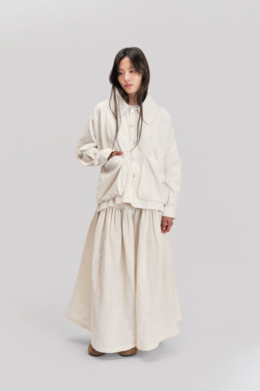 Farmer Jacket – West Bengal Handwoven Cotton – White