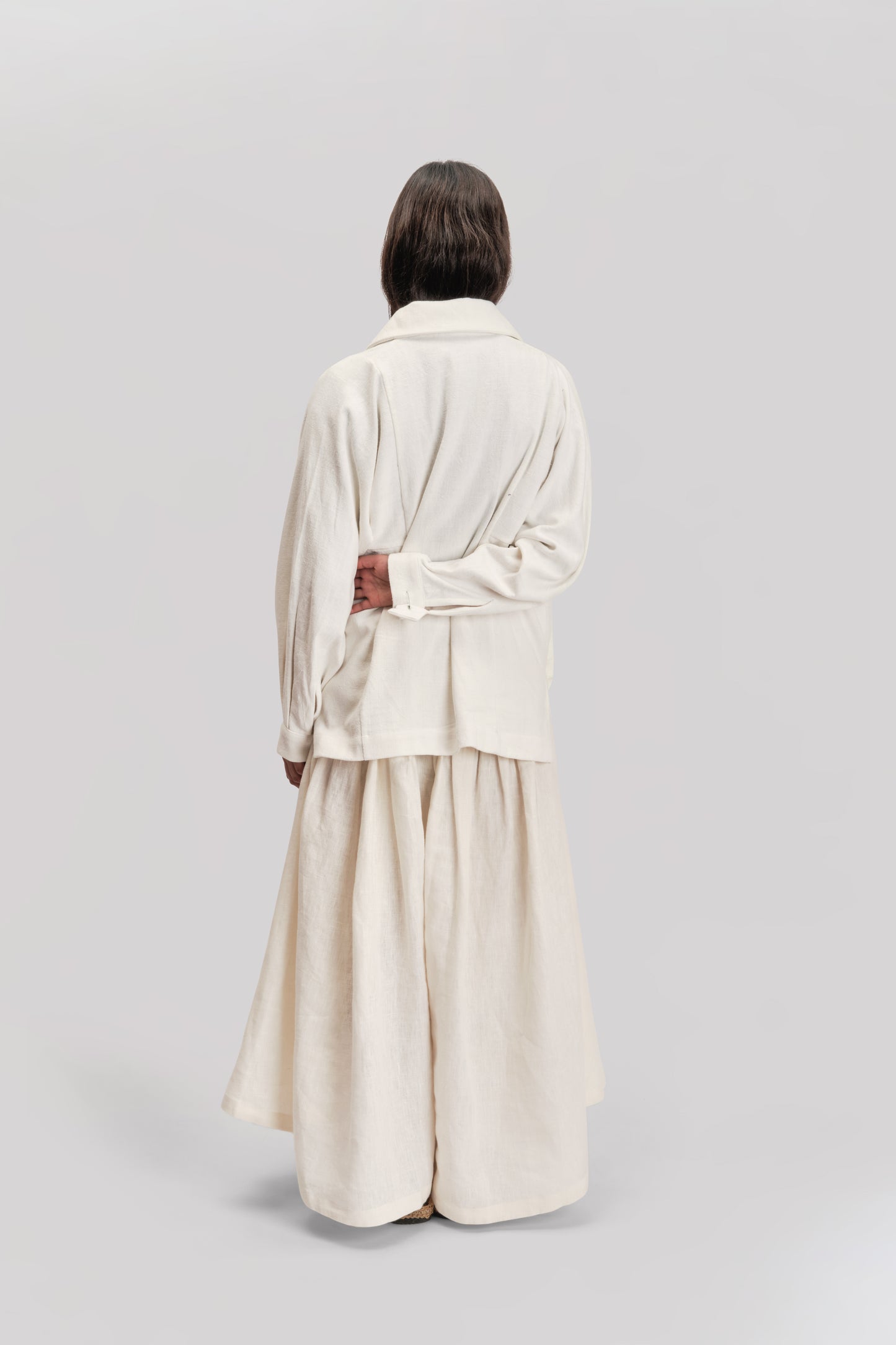 Farmer Jacket – West Bengal Handwoven Cotton – White