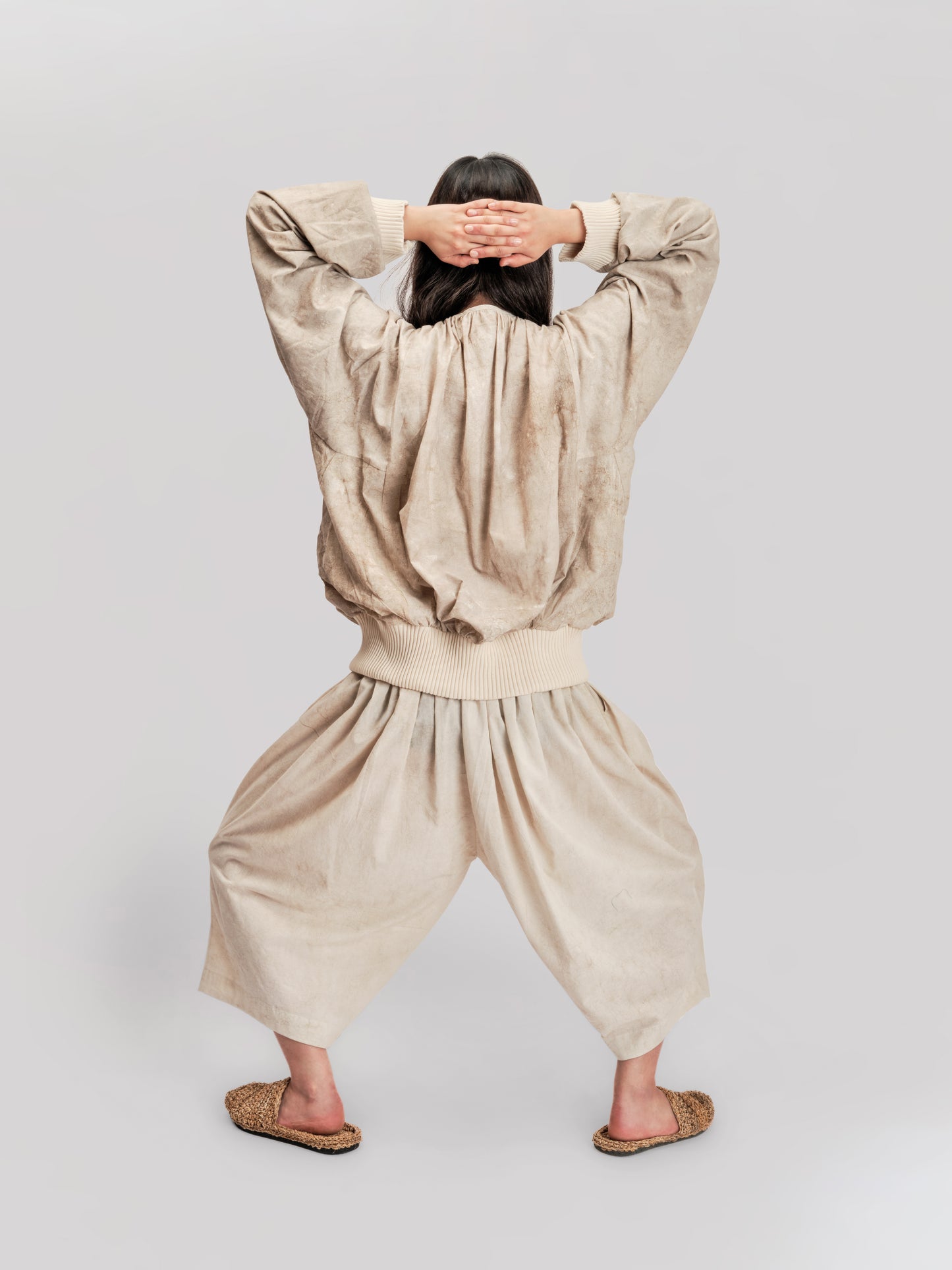 Roly Poly Jacket - Dabu Organic Cotton - Cream Mud