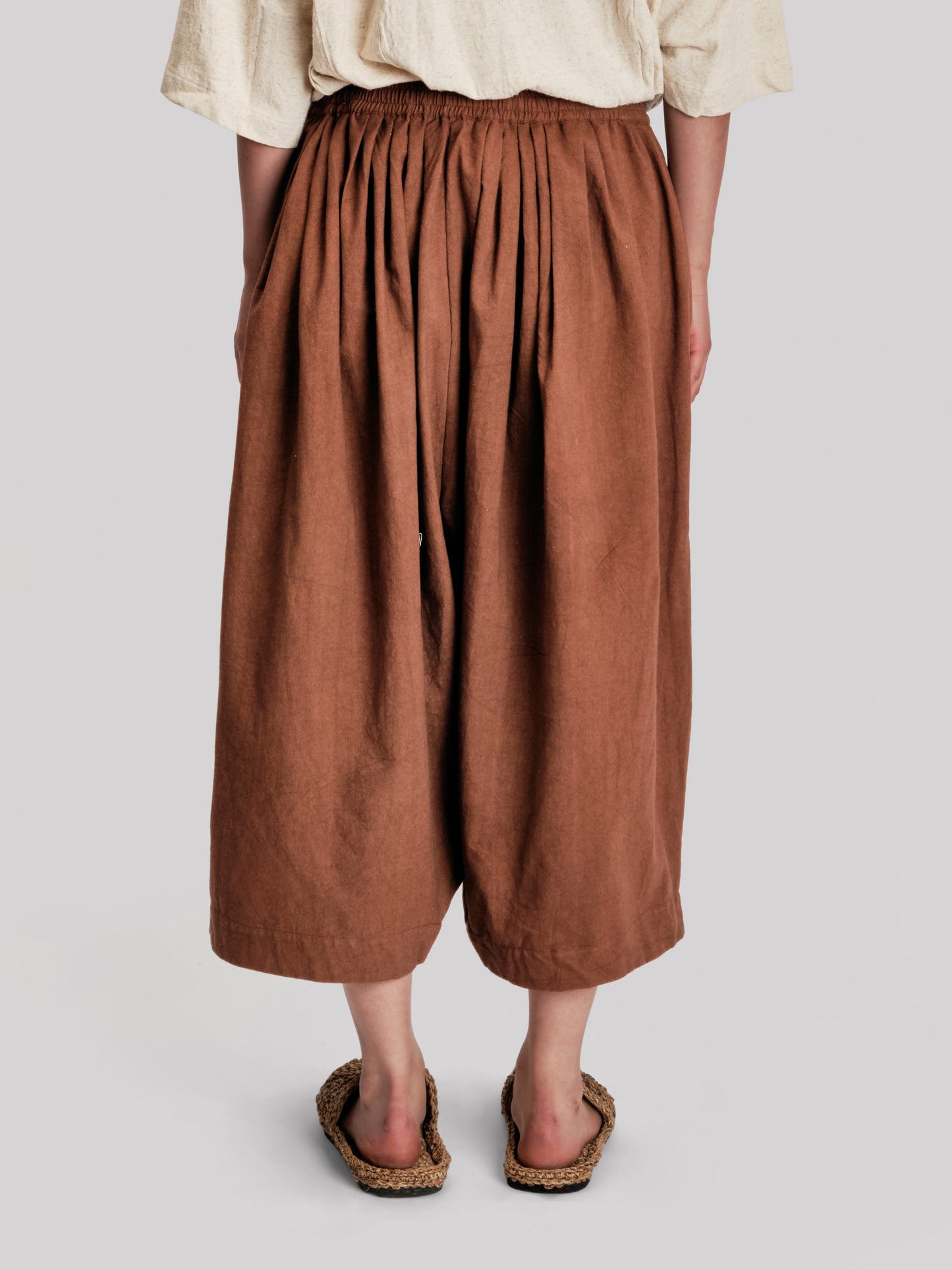 Roly Poly Shorts - Japanese Stonewashed Linen - Brown