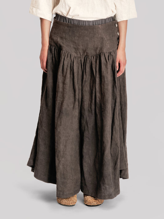 Bedouin Pant - Japanese Stonewashed Linen - Khaki Green