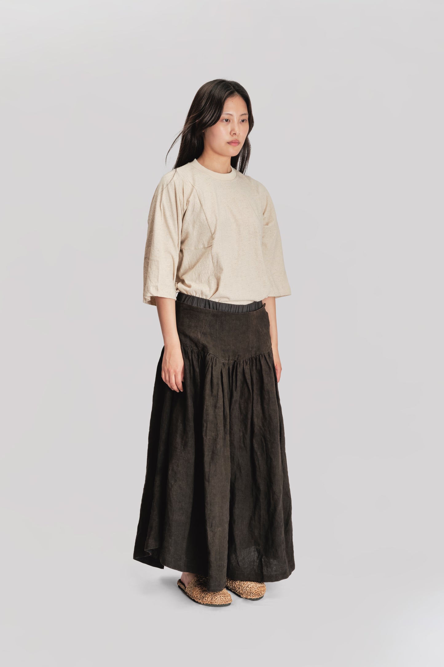 Bedouin Pant - Japanese Stonewashed Linen - Khaki Green