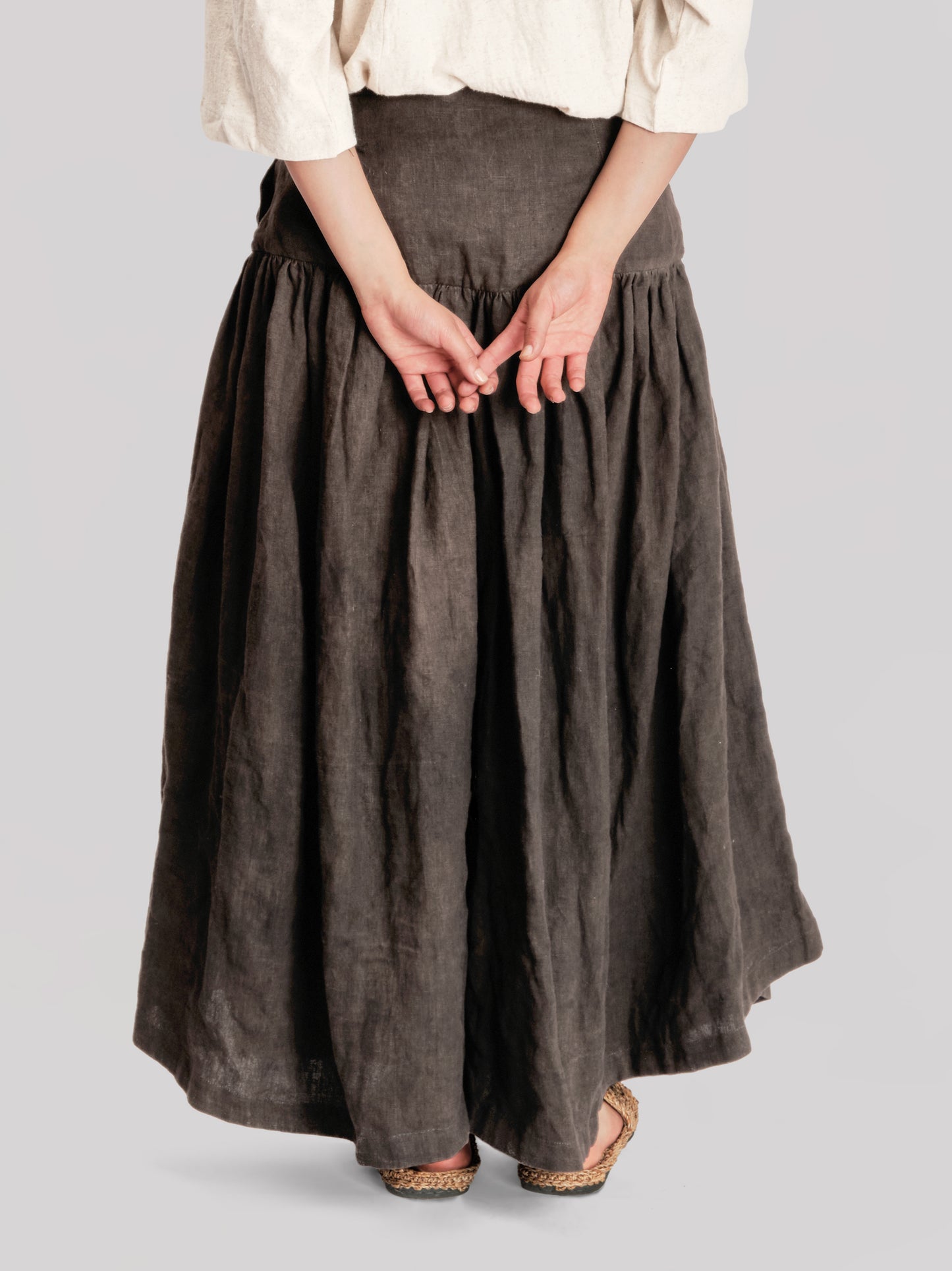 Bedouin Pant - Japanese Stonewashed Linen - Khaki Green