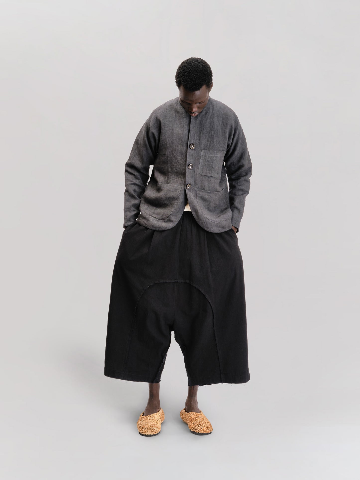 Hobo Pant – Crimped Cotton – Black