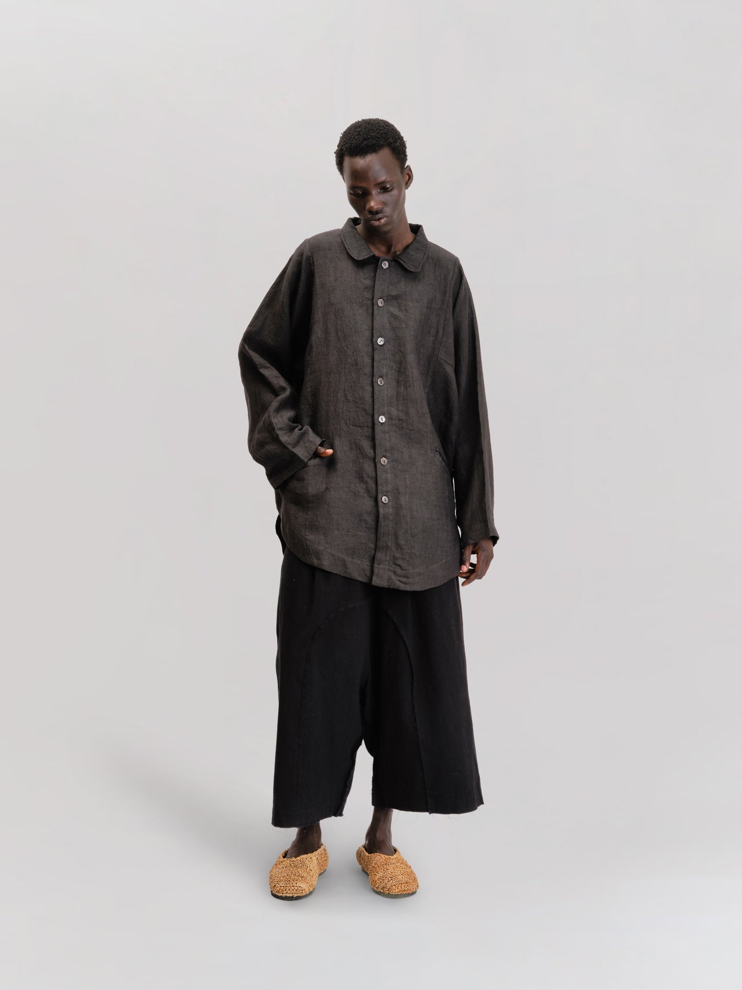 Hobo Pant – Crimped Cotton – Black