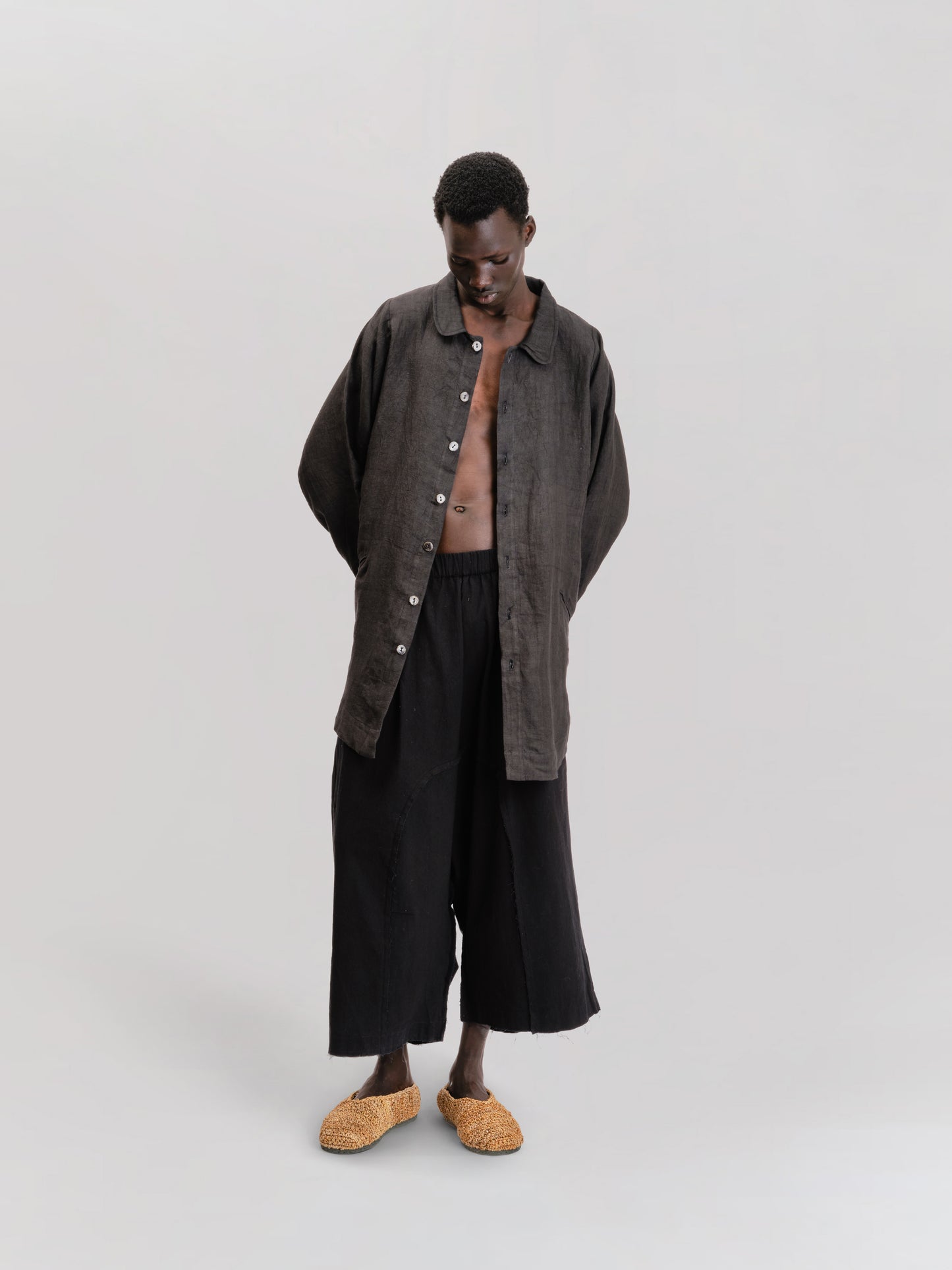 Hobo Pant – Crimped Cotton – Black