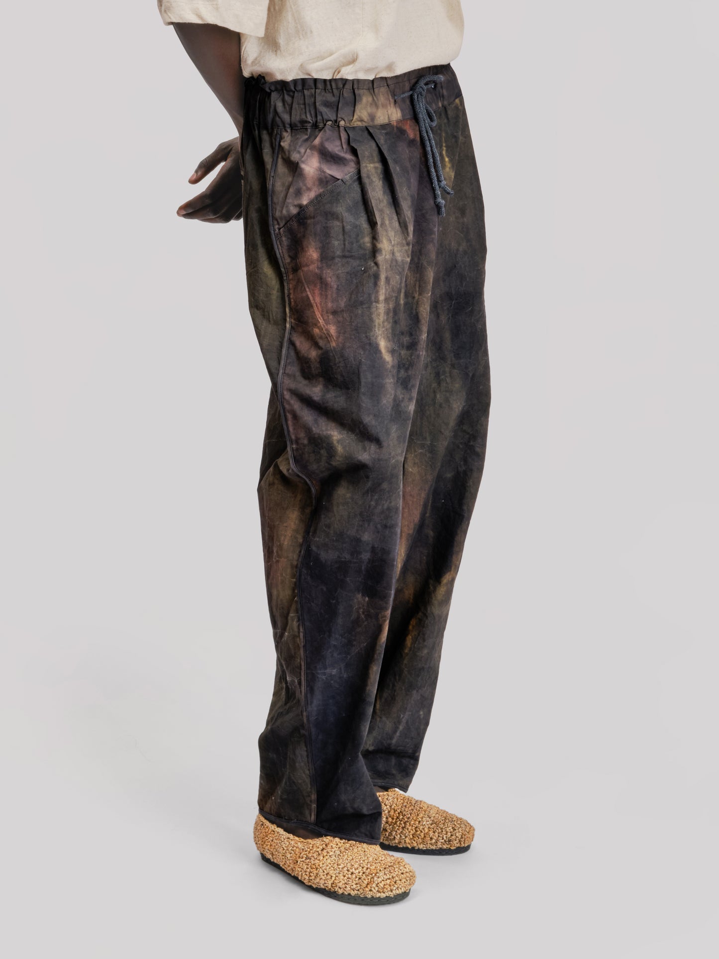 Sailor Pant – Hand Painted Cotton – Dark Monet