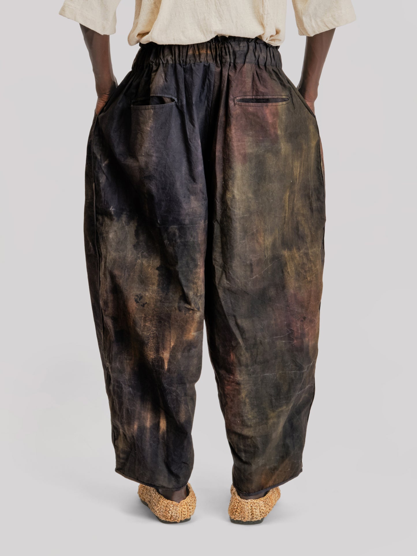 Sailor Pant – Hand Painted Cotton – Dark Monet