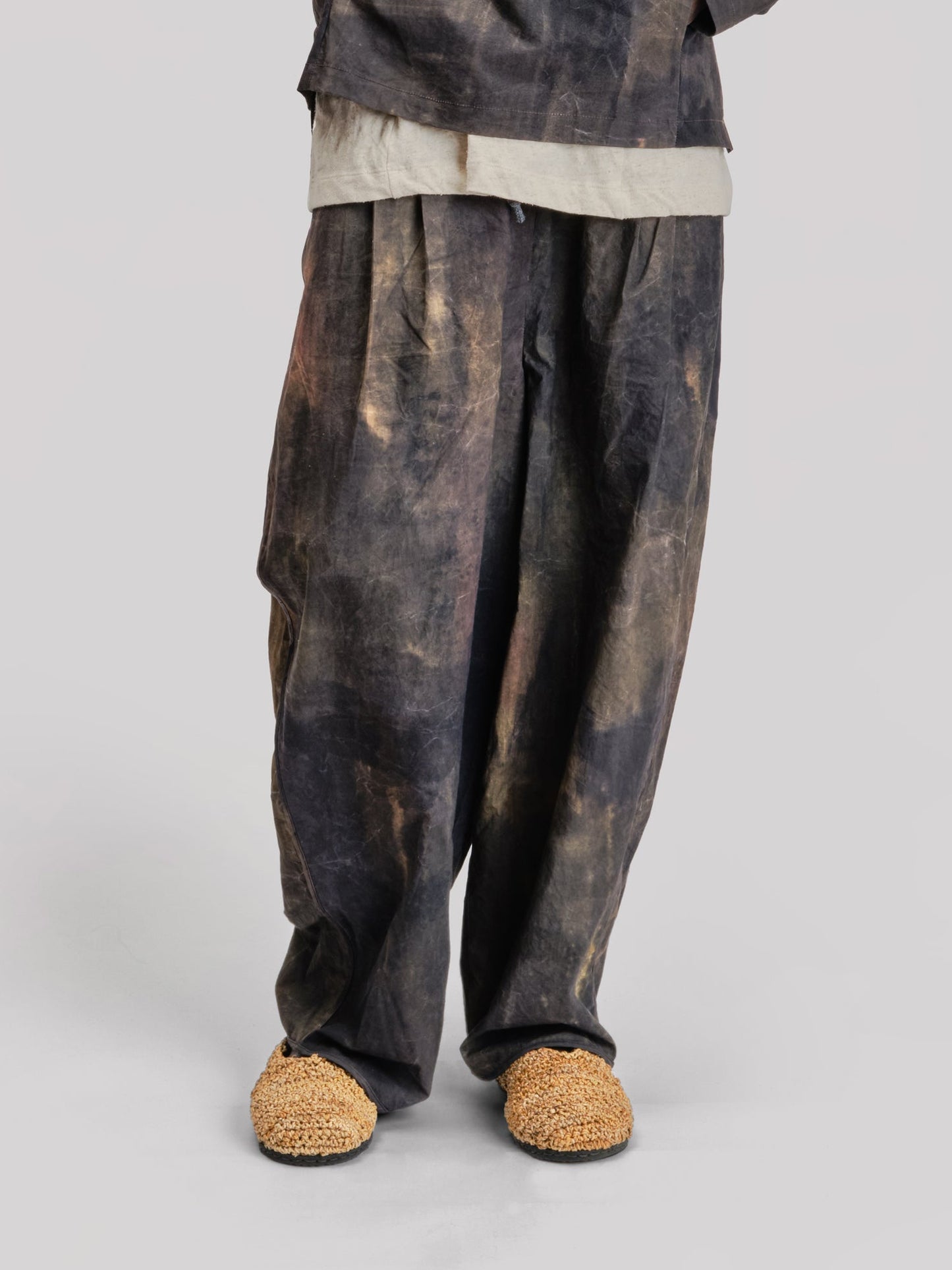 Sailor Pant – Hand Painted Cotton – Dark Monet