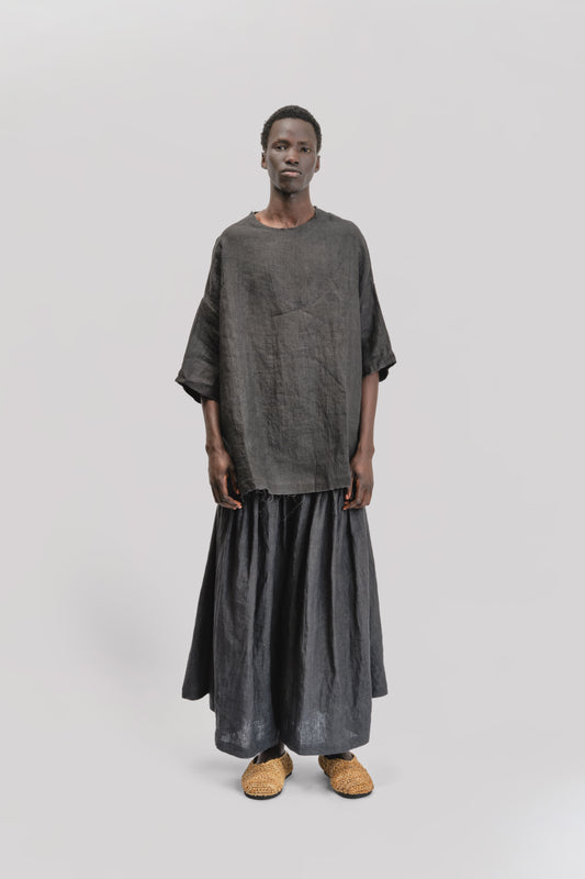 Beekeeper T-Shirt – Japanese Stone Washed Linen - Black