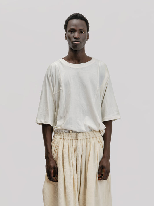 Hobo T-Shirt – Cotton Linen Jersey – White