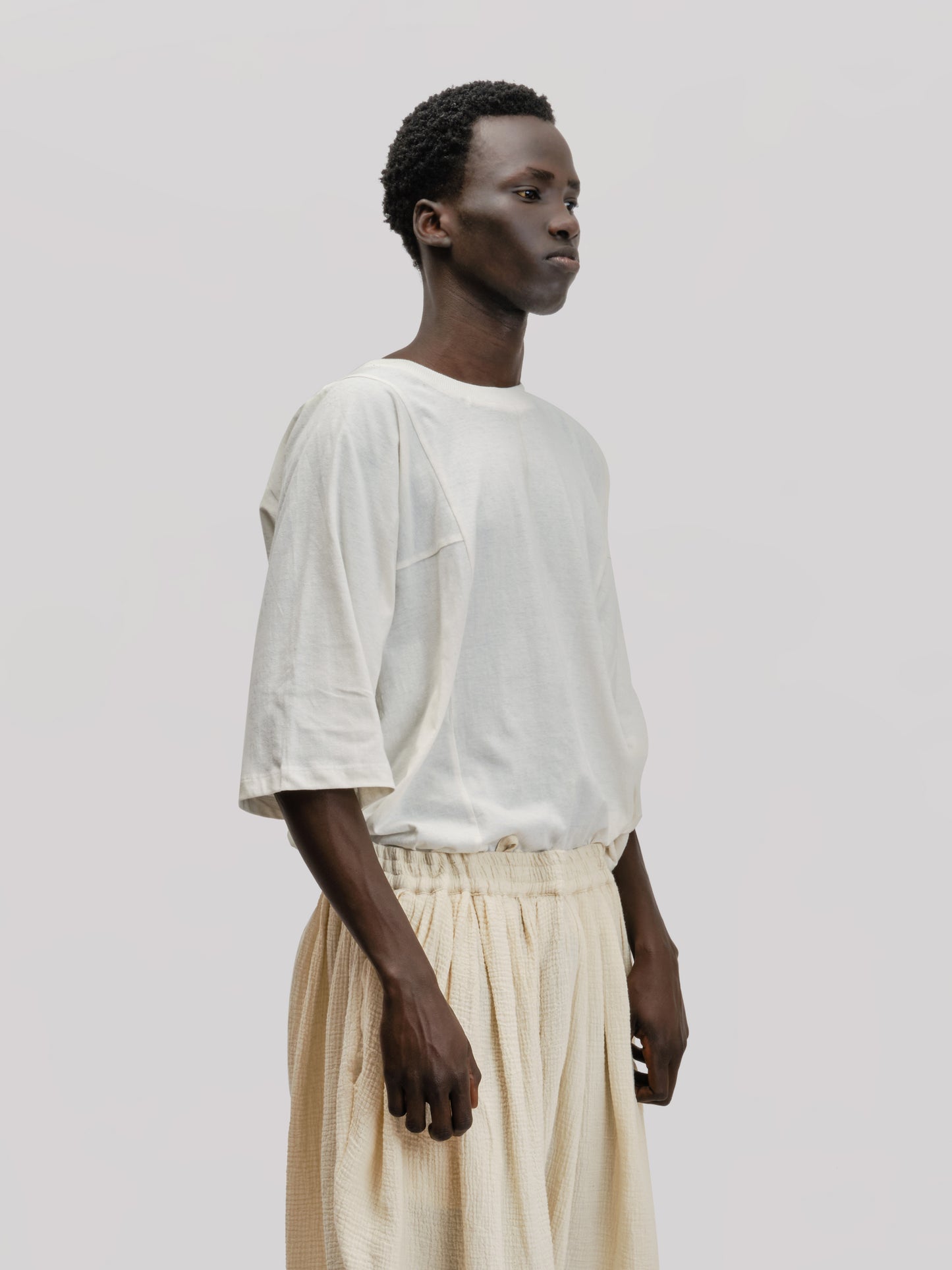 Hobo T-Shirt – Cotton Linen Jersey – White