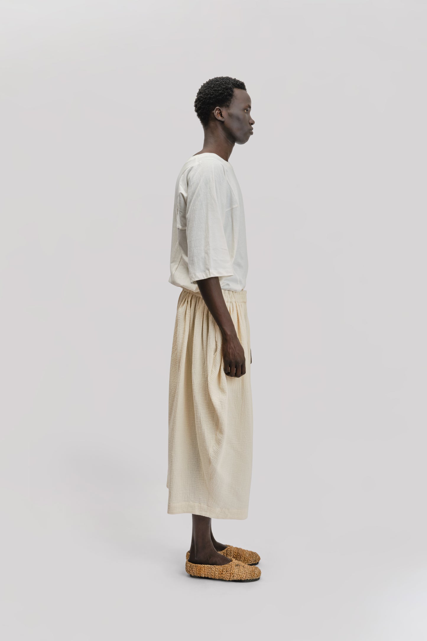 Hobo T-Shirt – Cotton Linen Jersey – White