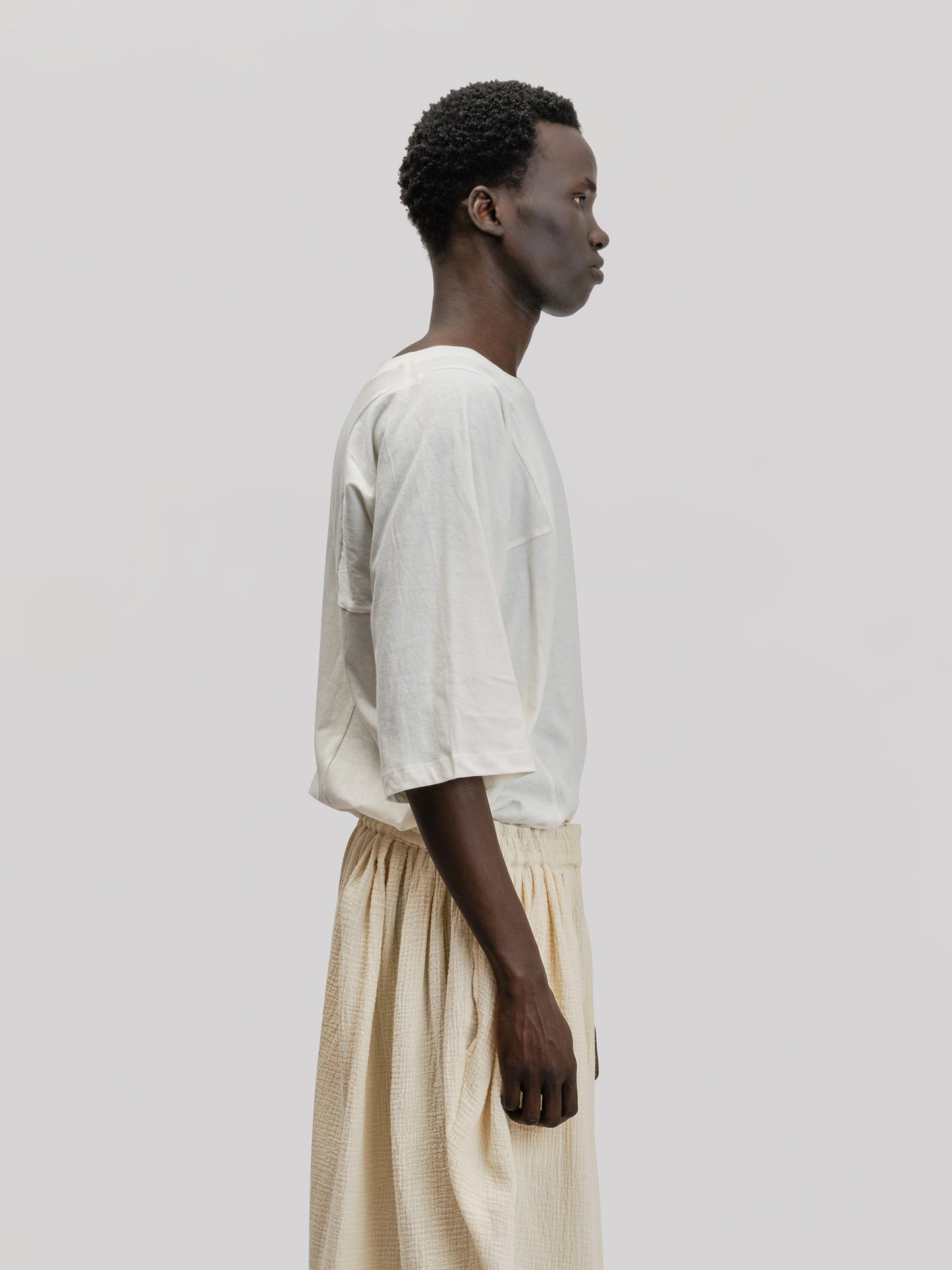 Hobo T-Shirt – Cotton Linen Jersey – White
