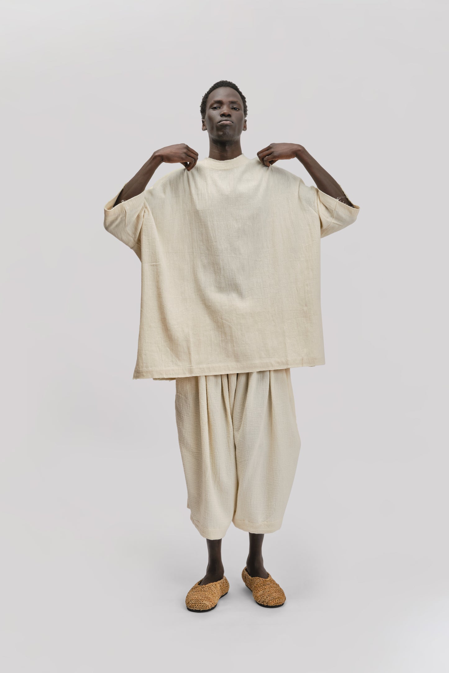 Beekeeper T-Shirt – Handwoven Kala Cotton - Cream