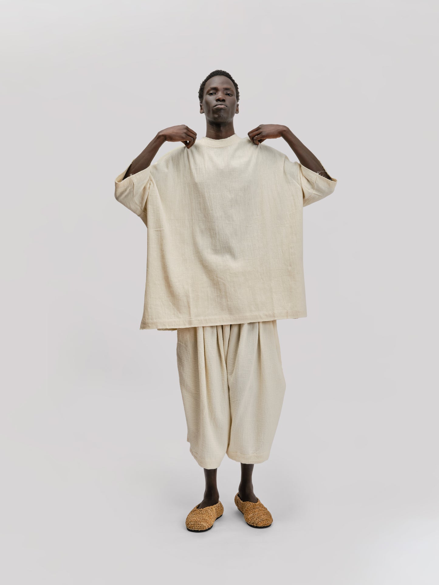 Beekeeper T-Shirt – Handwoven Kala Cotton - Cream