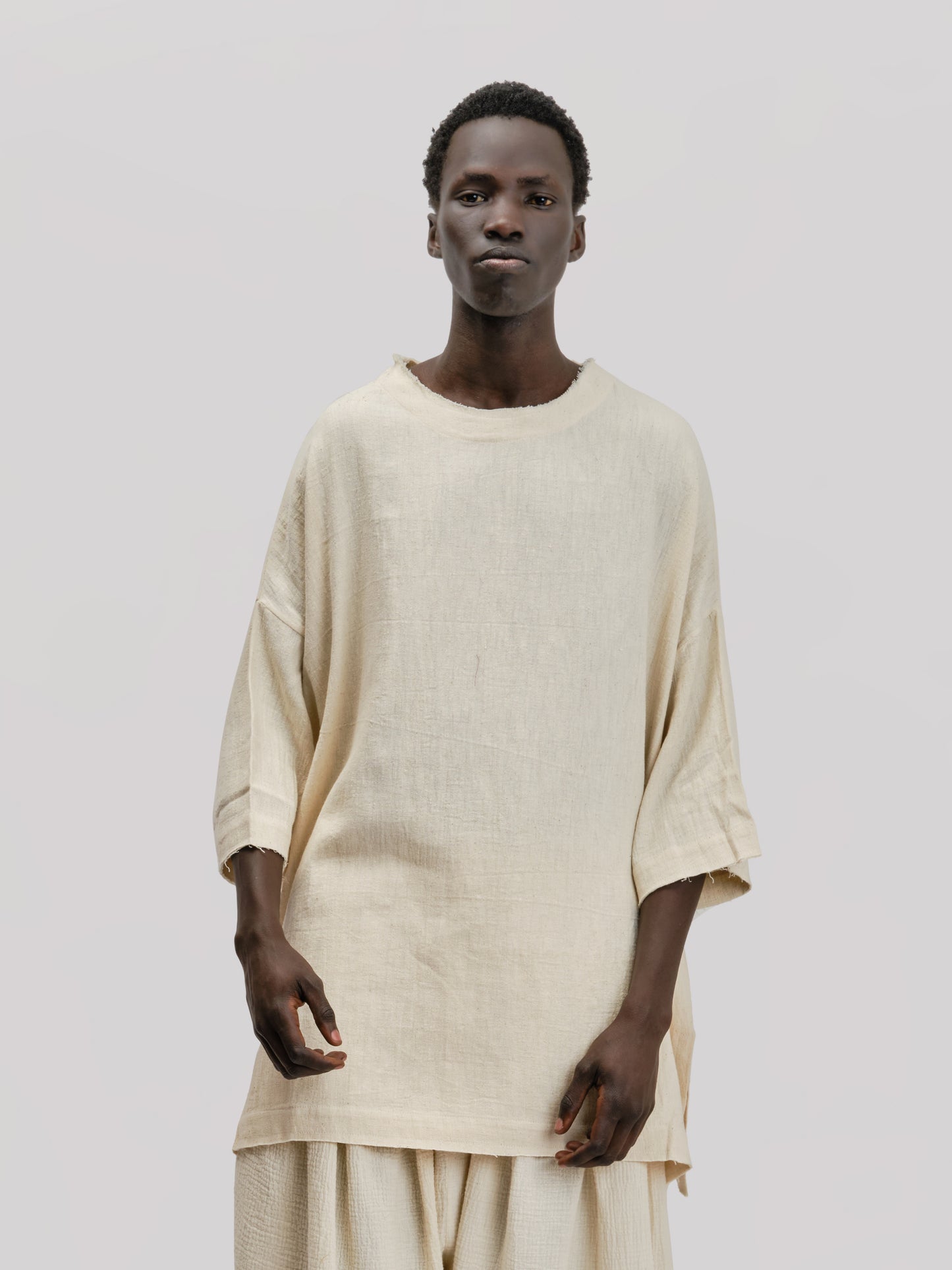 Beekeeper T-Shirt – Handwoven Kala Cotton - Cream