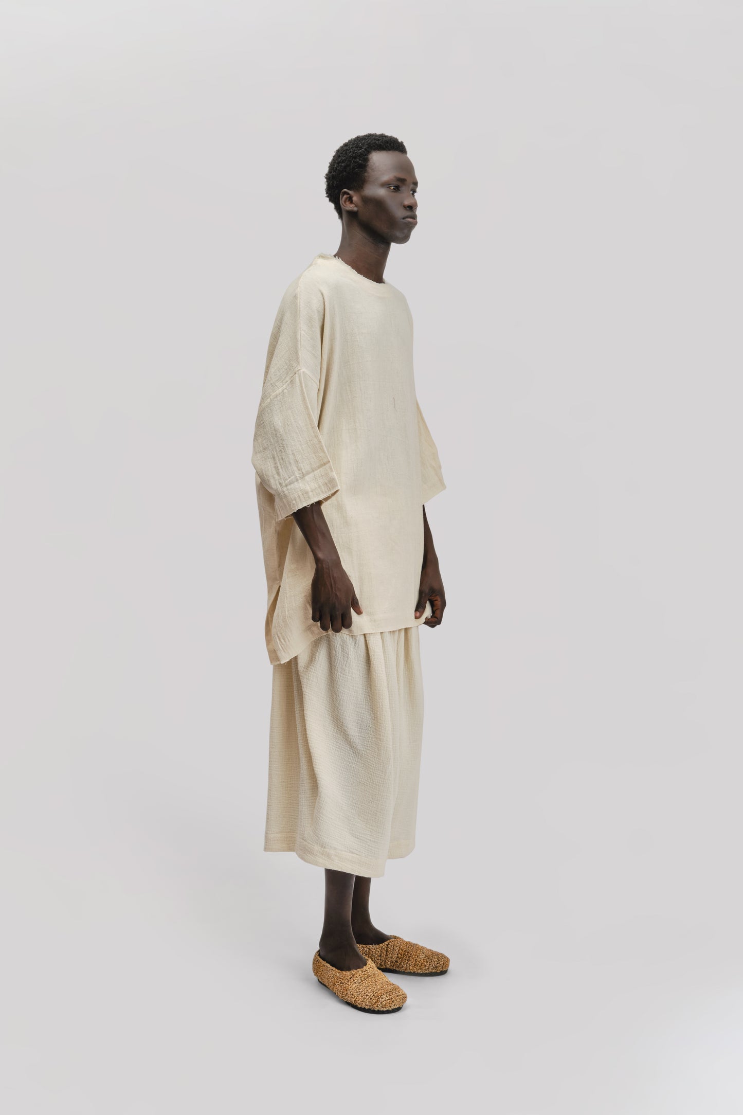 Beekeeper T-Shirt – Handwoven Kala Cotton - Cream